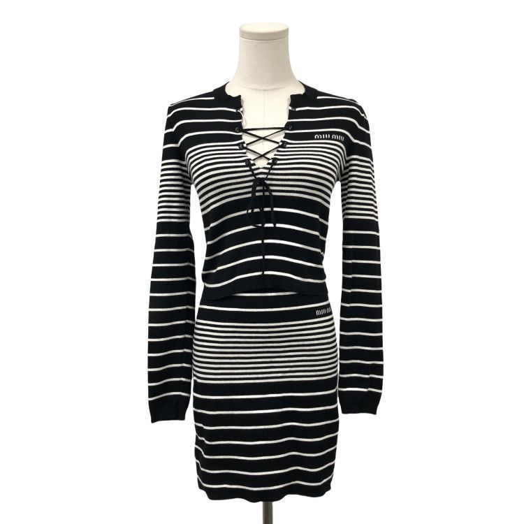 Miu Miu Miu Miu Striped Knit Dress Size 36 Size XS / US 0-2 / IT 36-38 - 1 Thumbnail