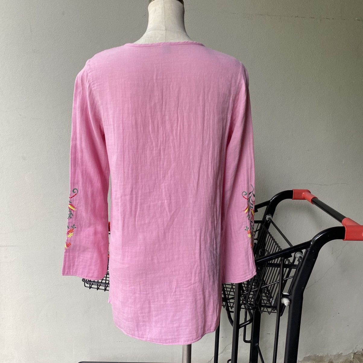 Hysteric Glamour HYSTERIC GLAMOUR Light Pink Floral Embroidered Tunic Size M / US 6-8 / IT 42-44 - 15 Thumbnail
