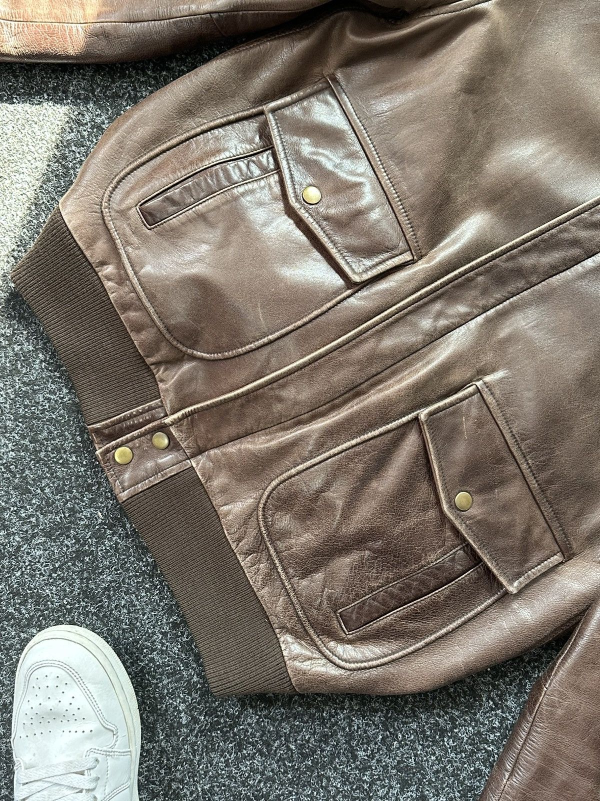 If Six Was Nine × Leather 🚨Vintage 90s Leather Biker Jacket-West Style Maison Margiela Size US M / EU 48-50 / 2 - 4 Thumbnail