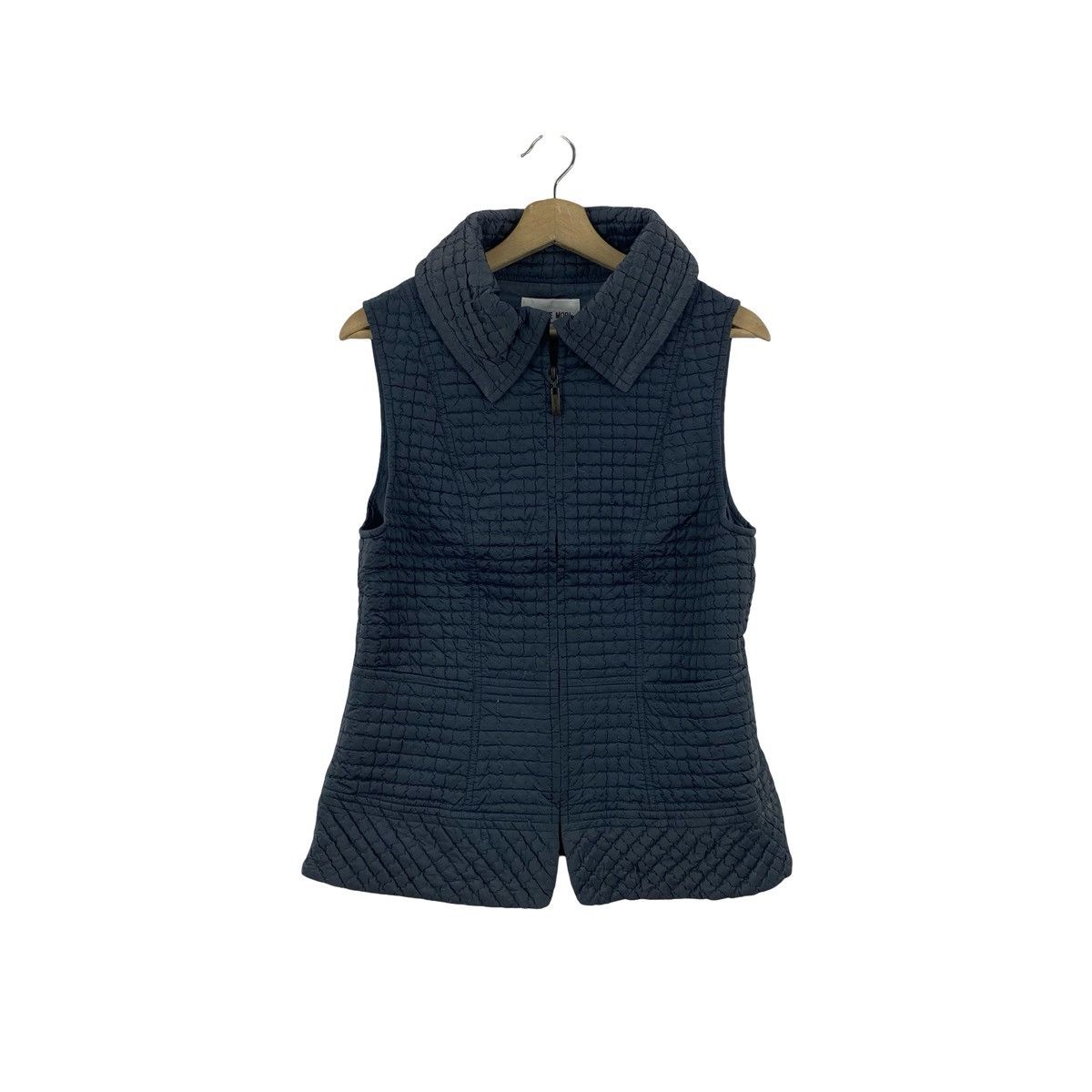 Hanae Mori Vintage HANAE MORI DEUX Quilted Puffer Vest Jacket Zip Size S / US 4 / IT 40 - 1 Thumbnail