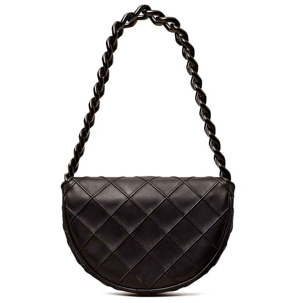 Tory Burch NWT! Authentic Tory Burch Black Leather Cresent Fleming Han Size ONE SIZE - 3 Thumbnail