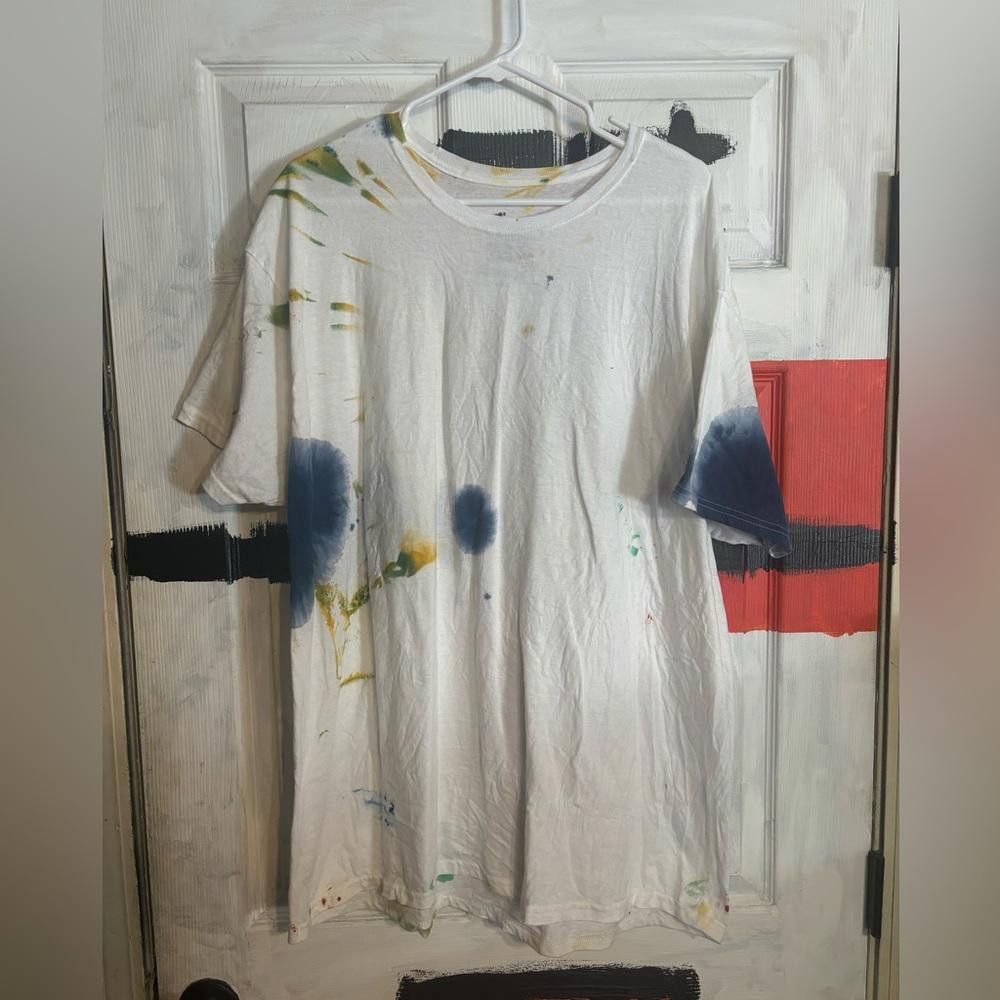 Designer Hand dyed tiedye graphic preowned tshirt 2xlarge Size US XXL / EU 58 / 5 - 1 Thumbnail