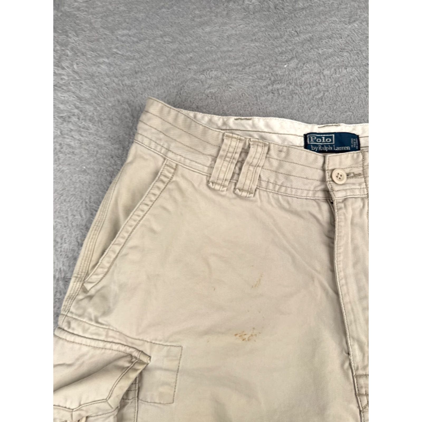 Polo Ralph Lauren Polo Ralph Lauren Cargo Shorts Men 35 Beige 100% Cotton Twill Zip 10in Inseam Mid Rise Regular Fit Boat American Designer Outdoor Casual Workwear Size US S / EU 44-46 / 1 - 4 Thumbnail