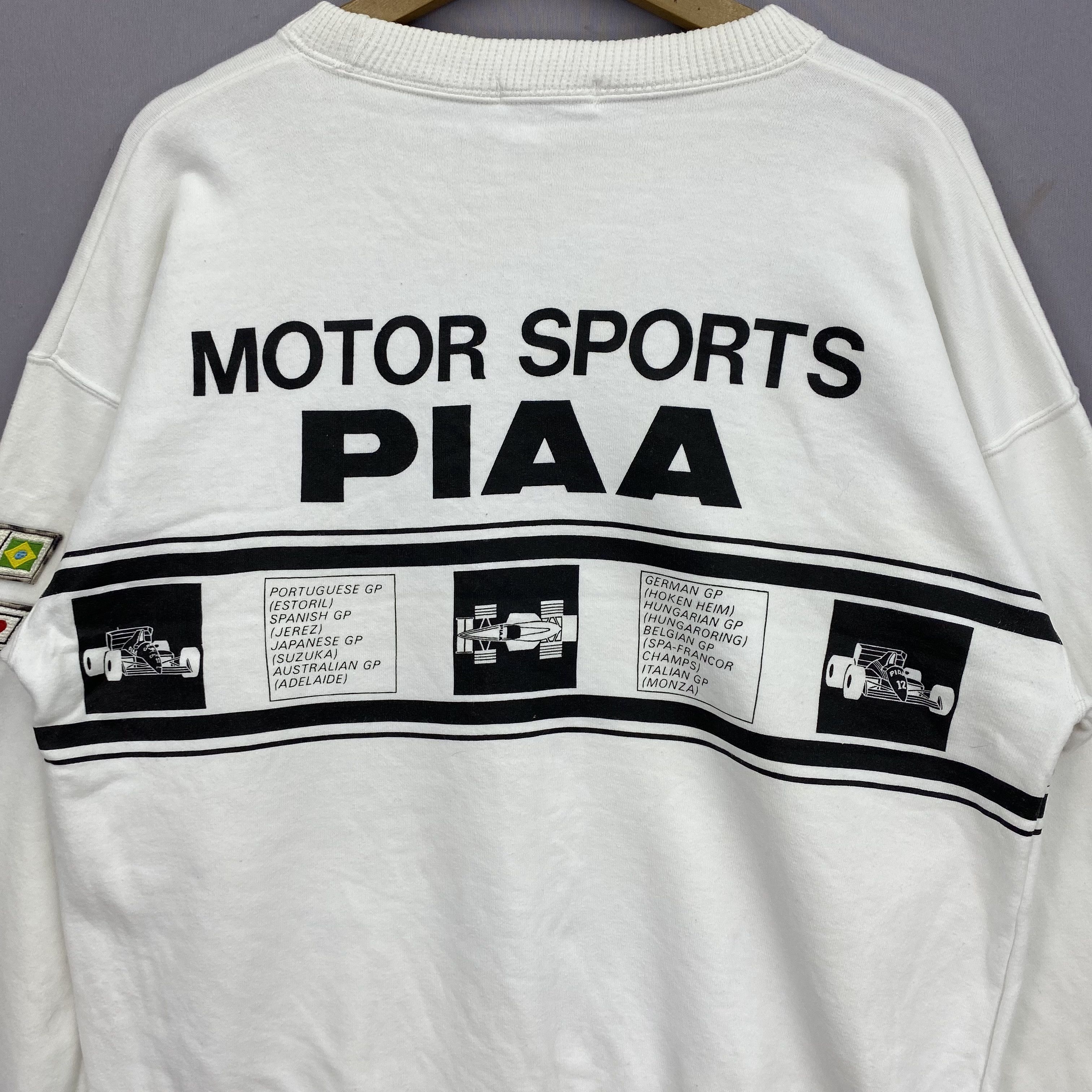 Vintage Vintage 90s PIAA F1 Racing Sweater Sweatshirt Jumper Size US M / EU 48-50 / 2 - 3 Thumbnail