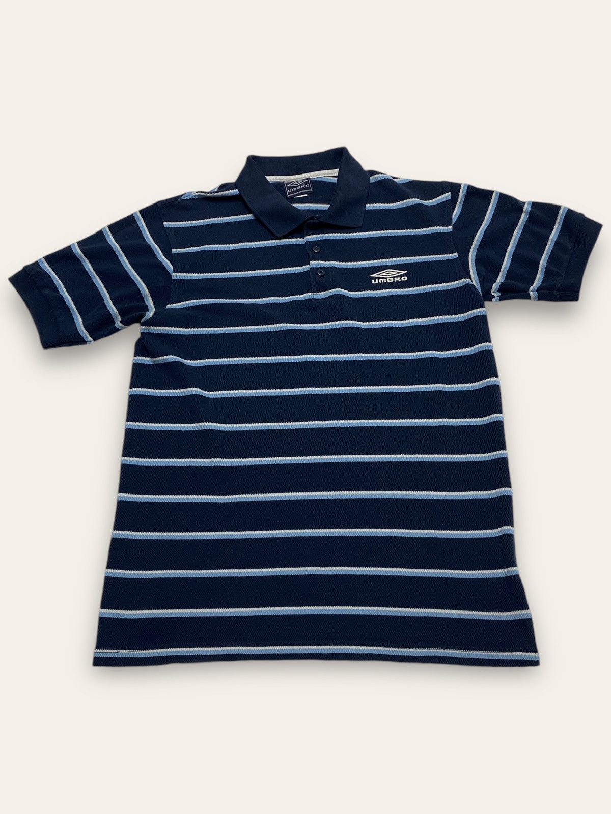 Umbro 00s Vintage UMBRO Striped Minimalistic Small Logo Polo Shirt Size US S / EU 44-46 / 1 - 1 Thumbnail