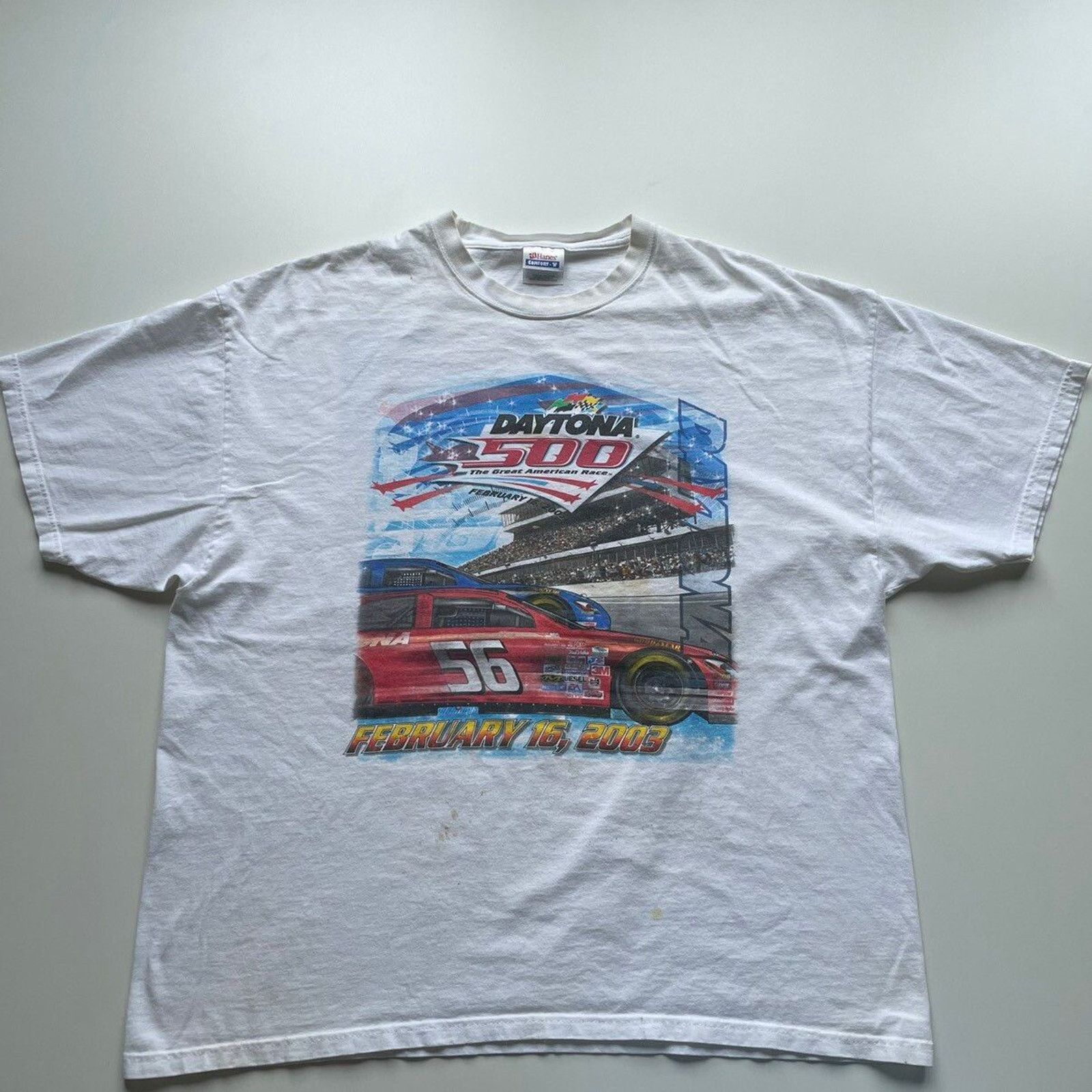 Hanes Vintage Y2K Nascar Daytona 500 Racing Art T Shirt 2XL Rare Size US XXL / EU 58 / 5 - 1 Thumbnail