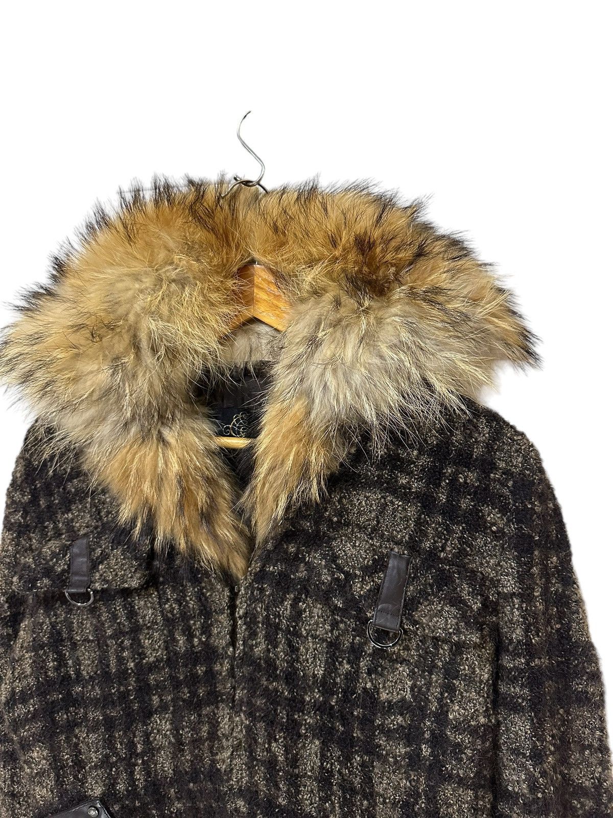 Japanese Brand La Moda Goji Tweed Jacket Fur Faux Jacket Size M / US 6-8 / IT 42-44 - 6 Thumbnail