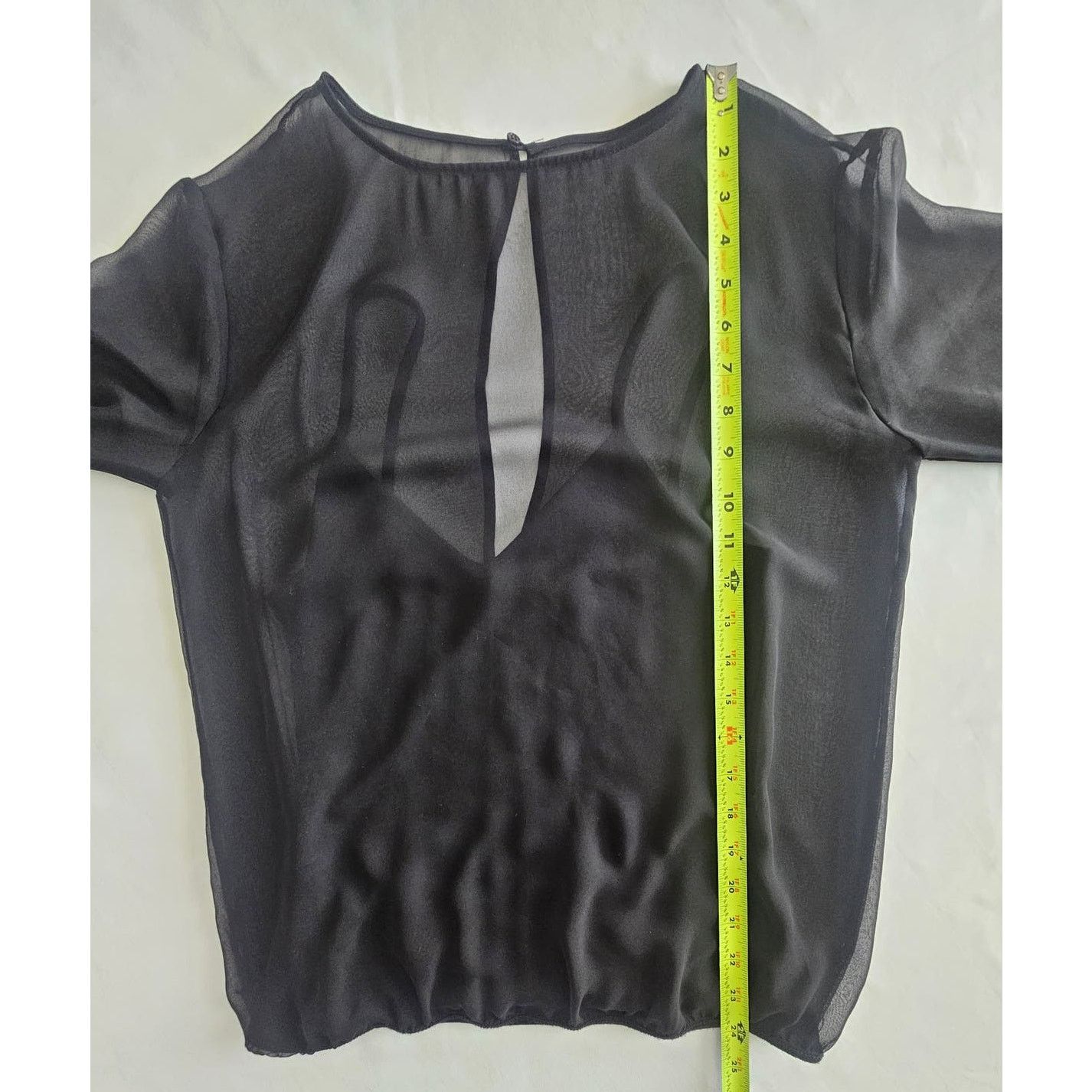 Bailey 44 EUC BAILEY 44 Black Sheer Chiffon Blouse w/Attached Cami XS Size XS / US 0-2 / IT 36-38 - 7 Thumbnail