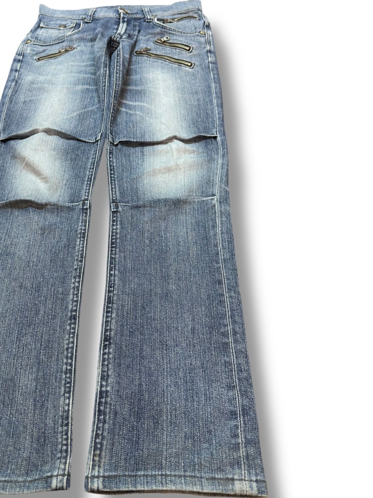 Lee Vintage Lee Cowboys Buckle Back Faded Denim Size US 30 / EU 46 - 4 Thumbnail