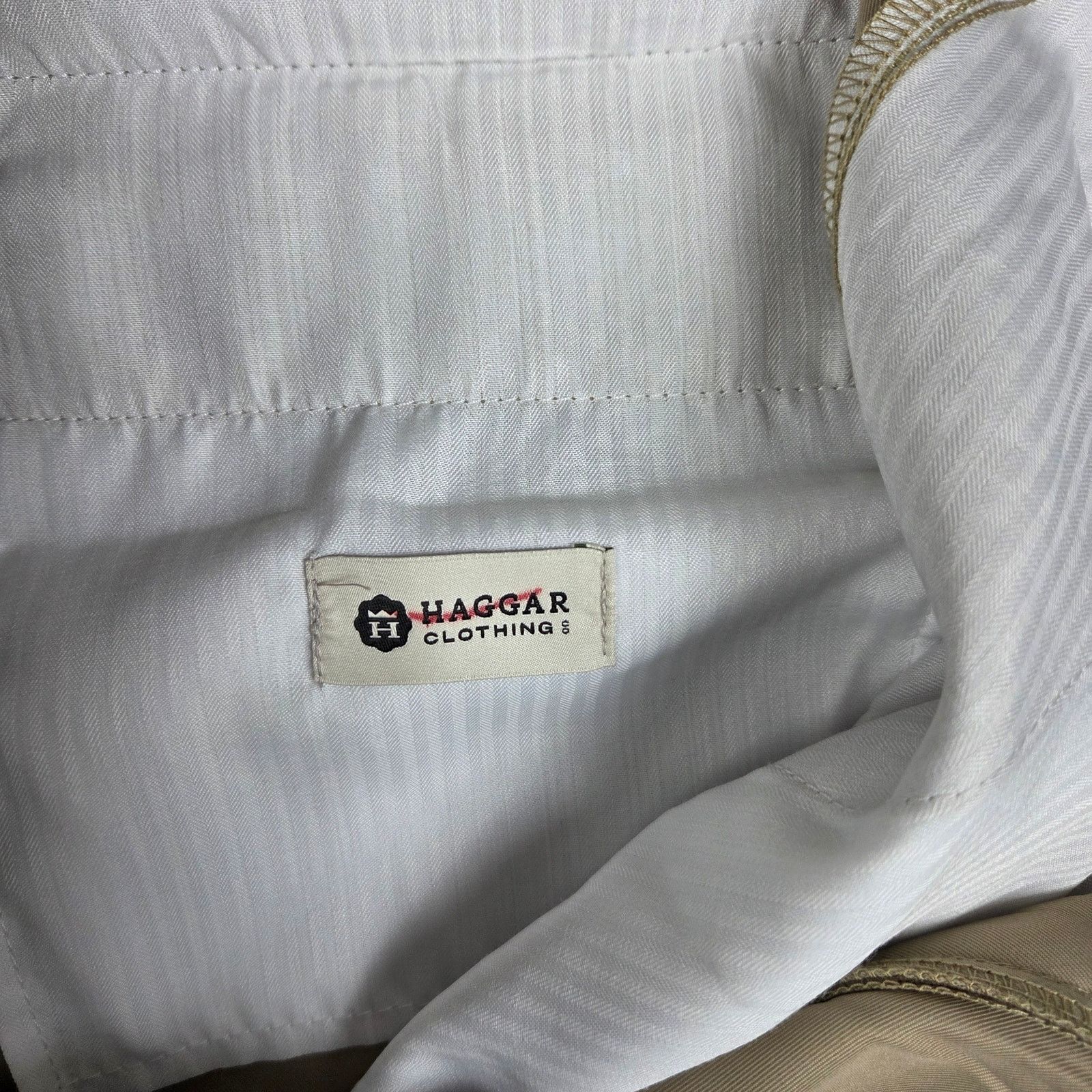 Haggar NWT Haggar 34x32 Tan Flat Front Straight Fit Slacks Size US 34 / EU 50 - 5 Thumbnail