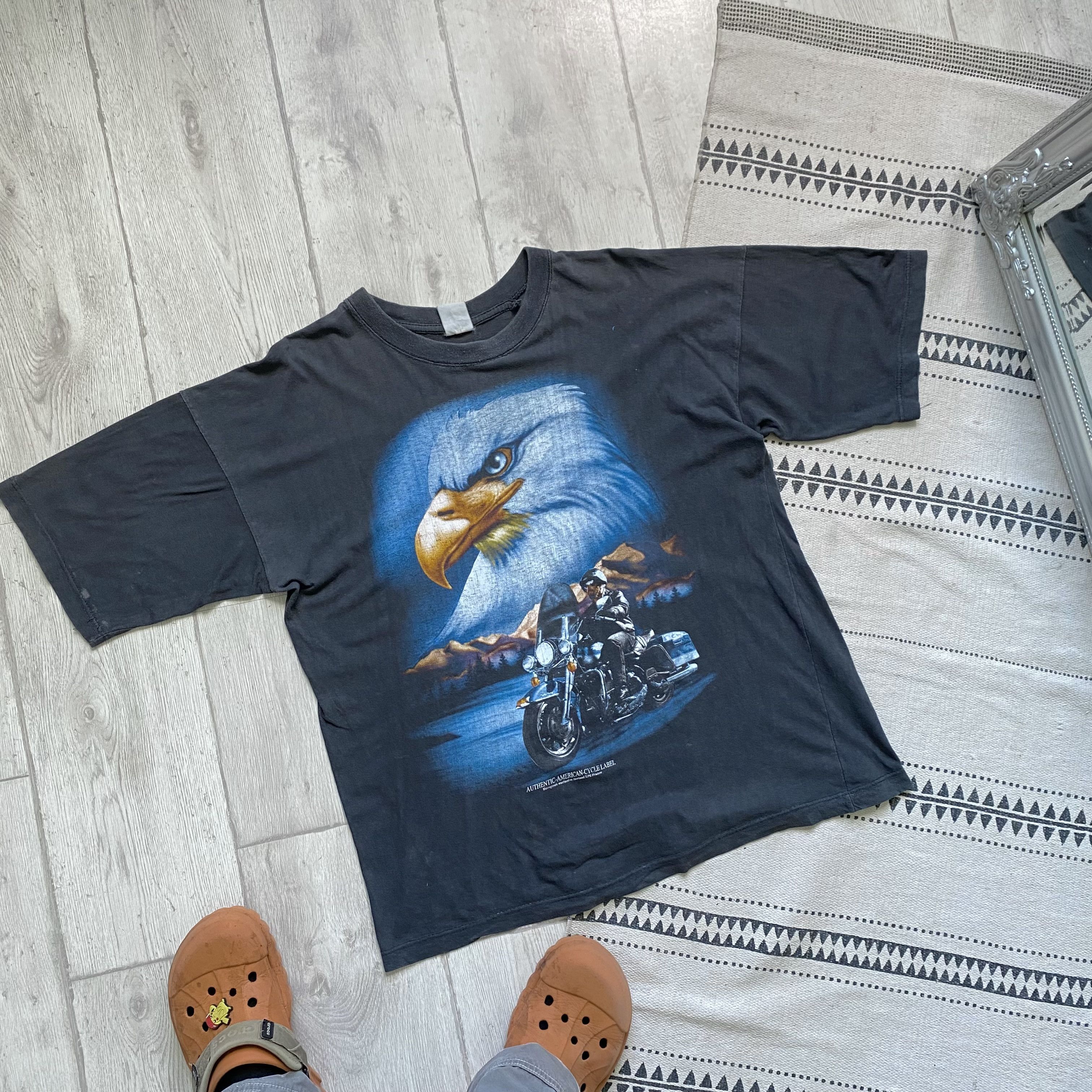 Harley Davidson 🦅 Vintage 90s USA Eagle Biker tee Harley Davidson vibe Size US M / EU 48-50 / 2 - 9 Thumbnail