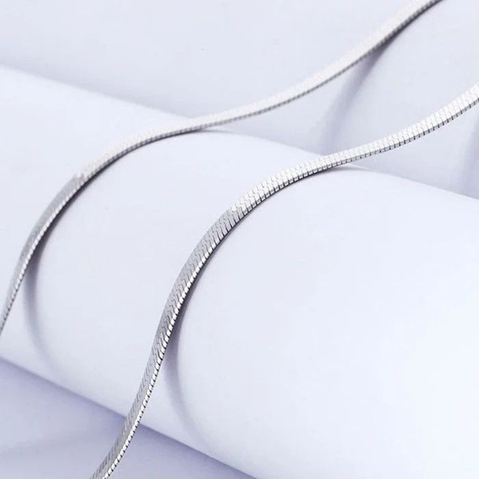 Jewelry Silver Color Blade Chain Necklace Size ONE SIZE - 5 Thumbnail