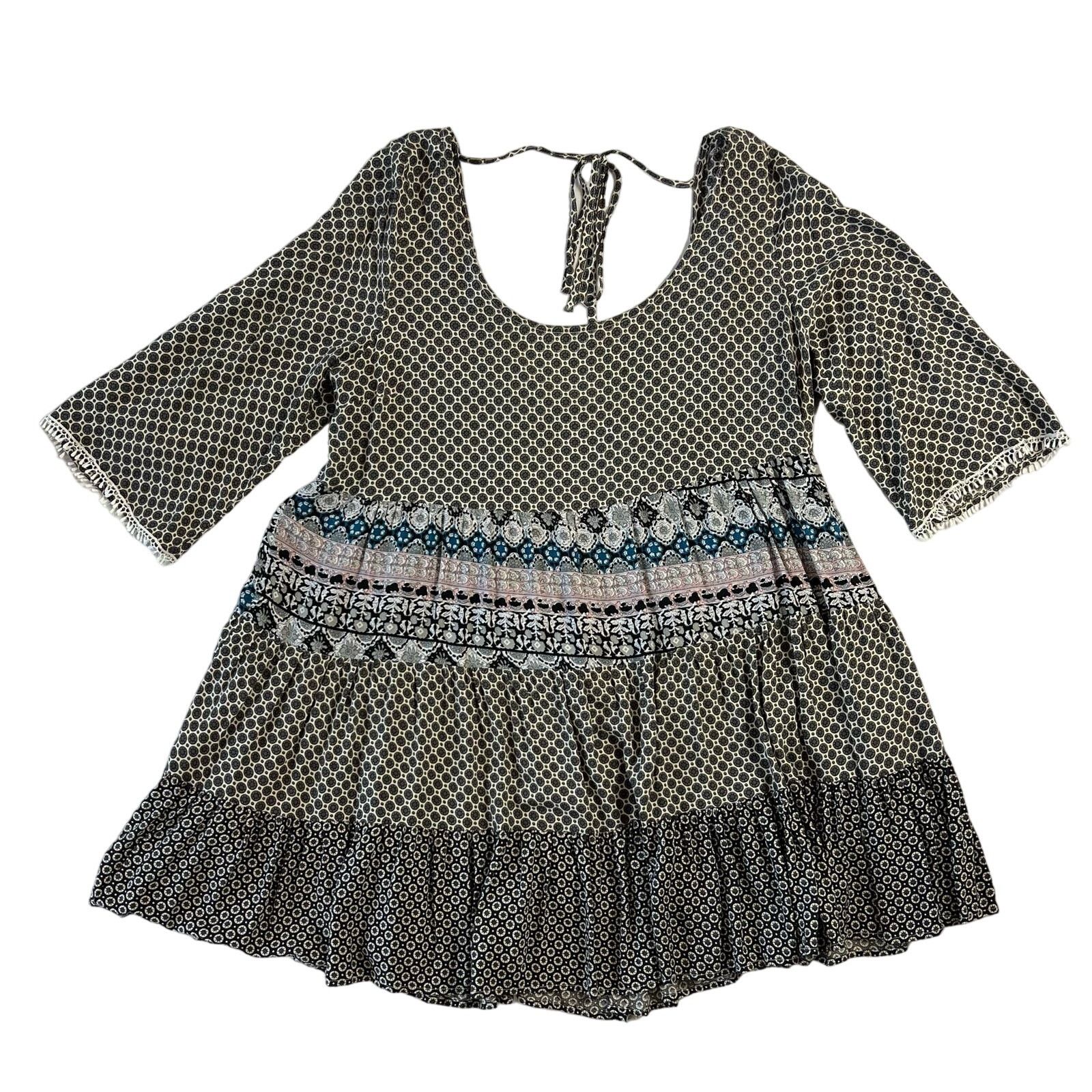 Other Umgee Women's Medium Patchwork Mini Tunic Size M / US 6-8 / IT 42-44 - 1 Thumbnail