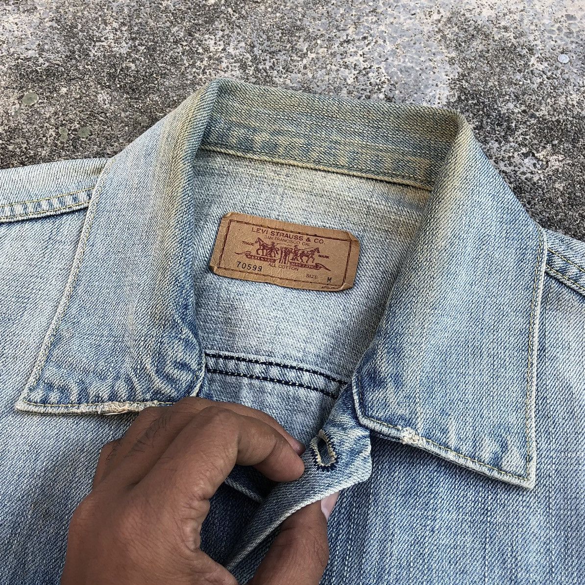 Levi's Vintage LEVIS Faded Denim Trucker Jacket Size US M / EU 48-50 / 2 - 11 Thumbnail