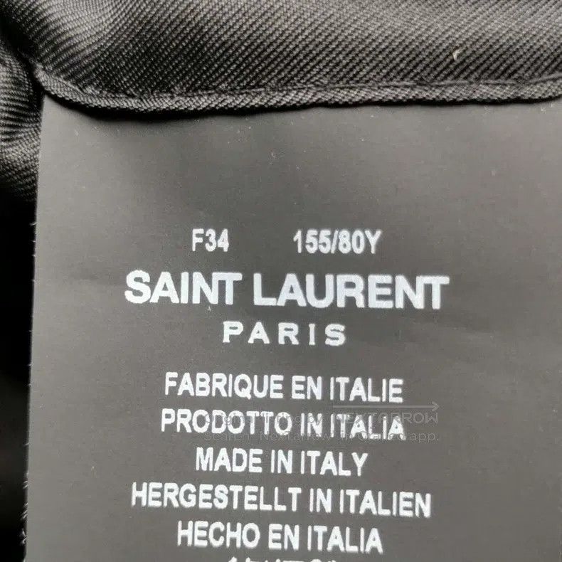 Saint Laurent Paris Saint Laurent Paris Wool Solid Collar Jacket Size XXS / US 00 / IT 34 - 4 Thumbnail