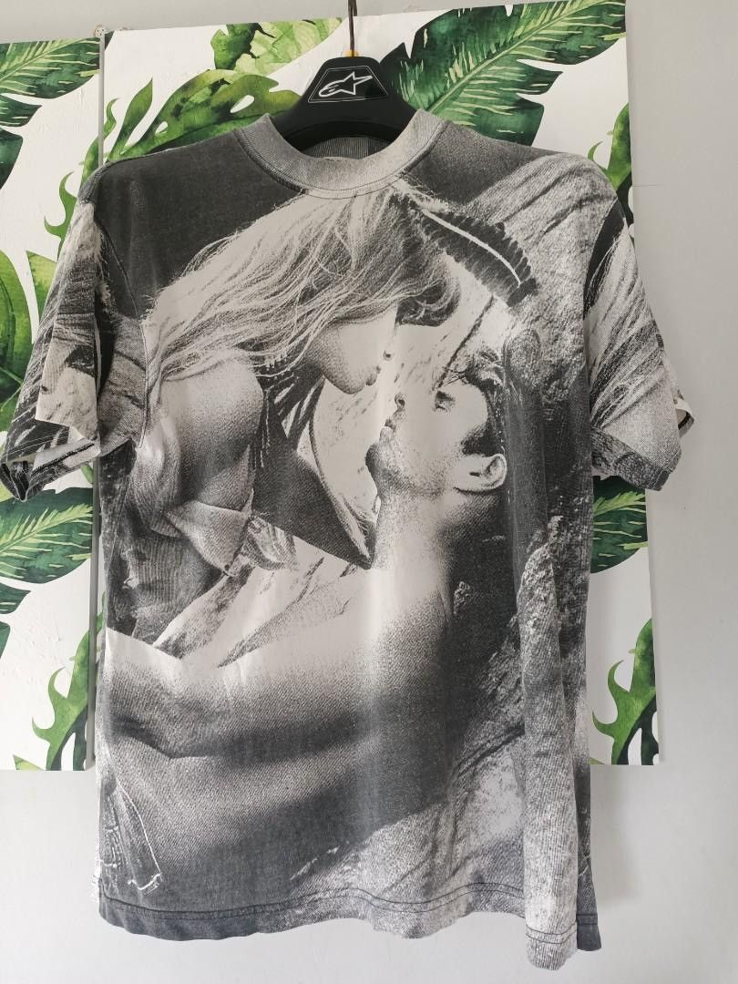 Vintage Vintage 90s HAPY Lovers Overprint Graphic Tee USA Size US M / EU 48-50 / 2 - 1 Thumbnail