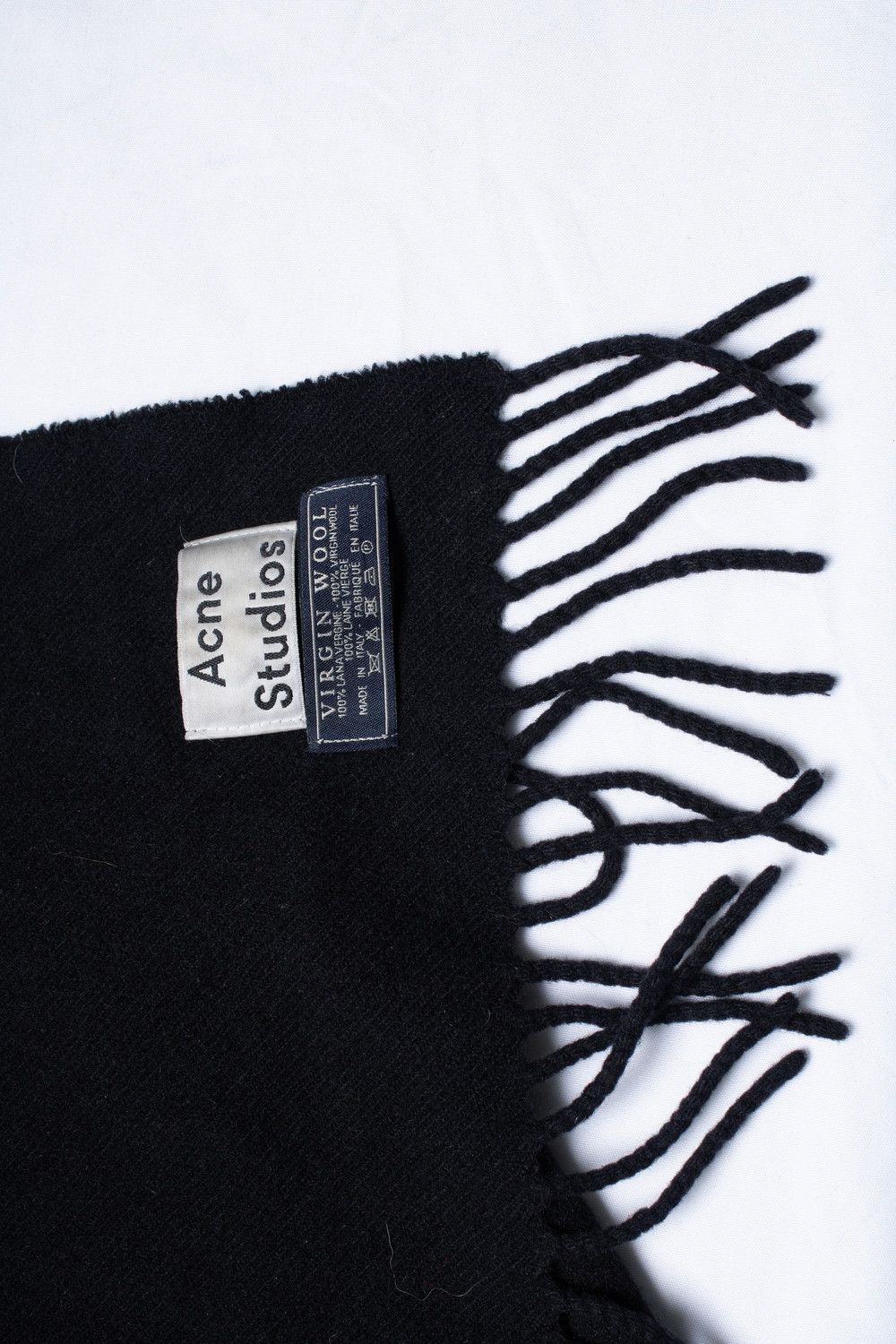 Acne Studios Acne Studios, Black Fringe scarf Size ONE SIZE - 4 Thumbnail