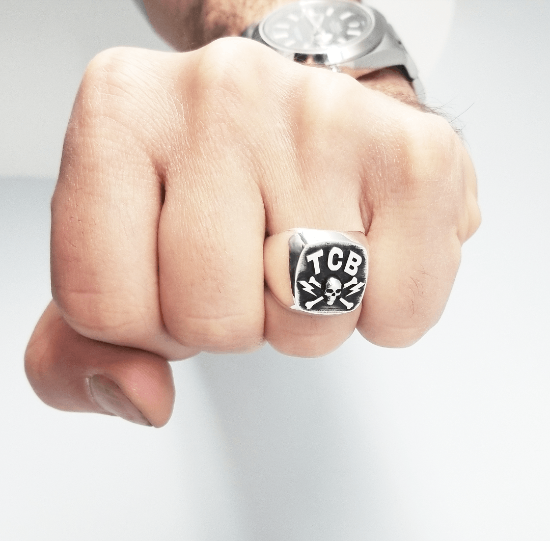Other TCB Skull Biker Ring - Silver Size ONE SIZE - 4 Thumbnail