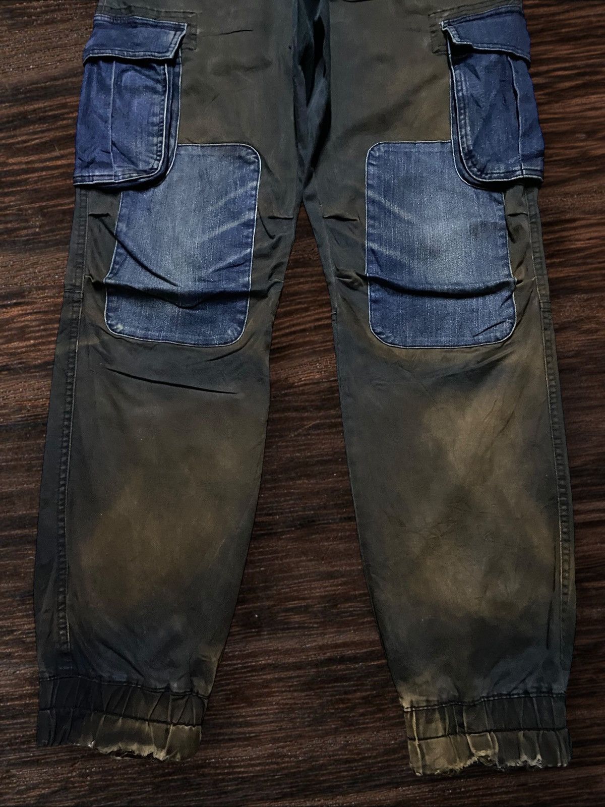ROCKSMITH Rocky Patchwork Denim Cargo Pants / Utility Workwear Size US 34 / EU 50 - 5 Thumbnail