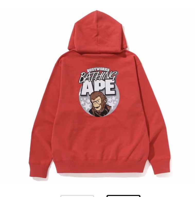 Bape BAPE Ape Graphic Relaxed Fit Pullover Hoodie Size US L / EU 52-54 / 3 - 3 Thumbnail