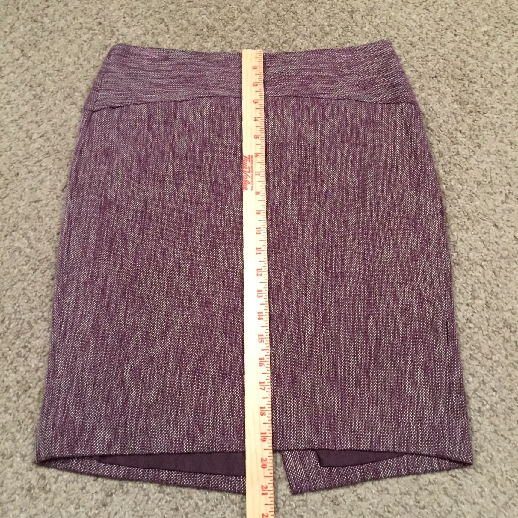 Vintage The Limited Skirt Pencil Skirt Purple Knee Length Lined Slit Size 2 Women Regular Cotton Blend Canvas Vintage No Size 26" / US 2 / IT 38 - 4 Thumbnail
