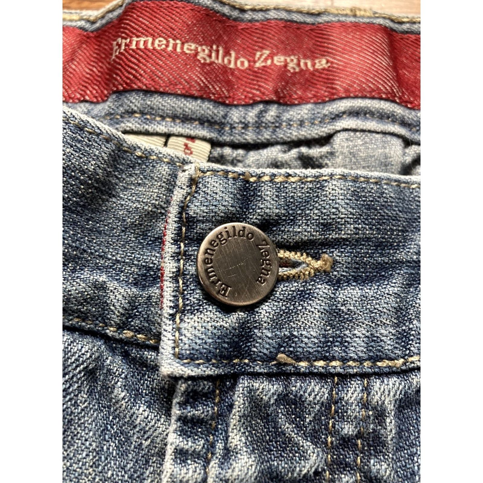 Ermenegildo Zegna VINTAGE Ermenegildo Zegna Jeans Mens 42 Blue Denim Straight Leg Made In Italy Size US 42 / EU 58 - 7 Thumbnail