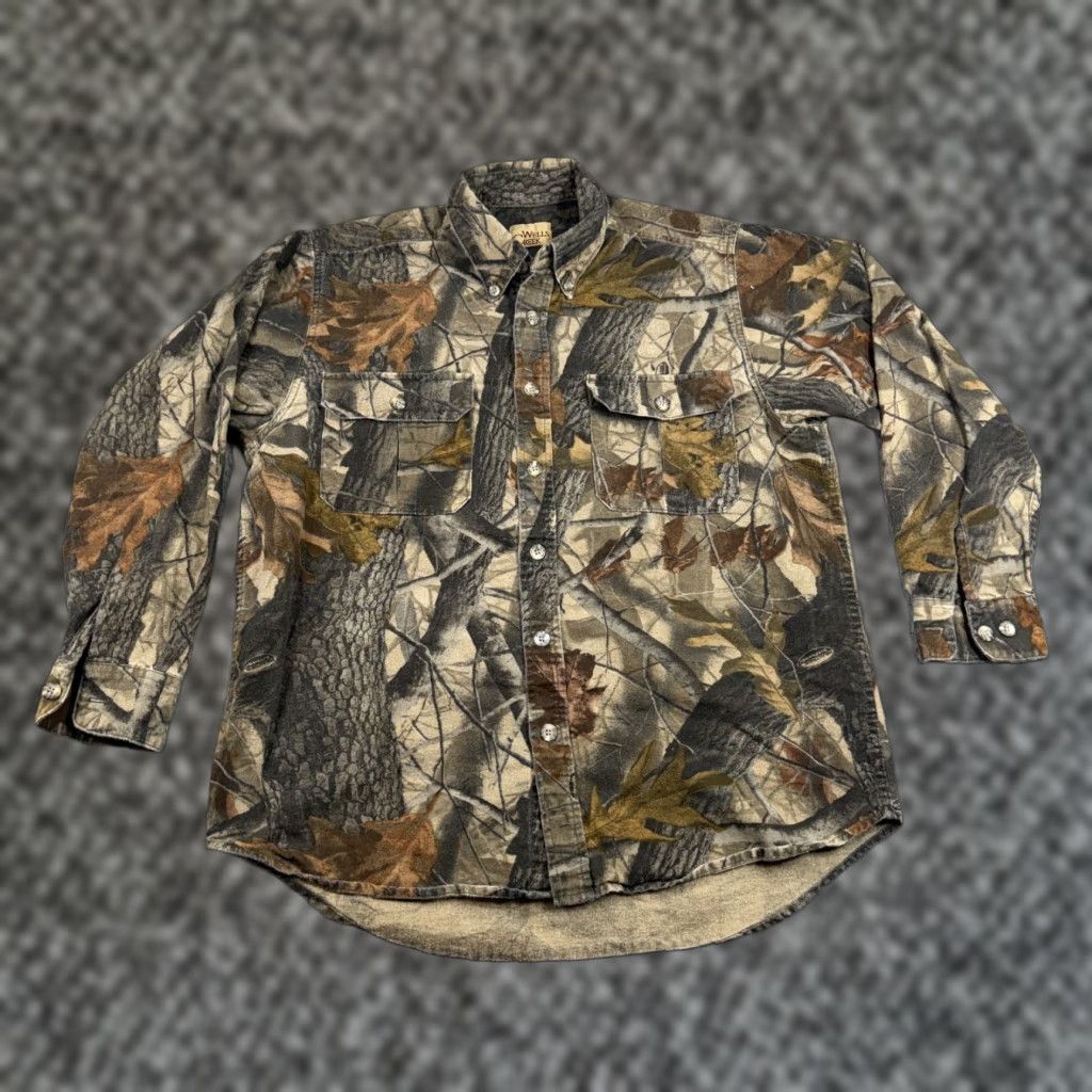 Realtree Wells Creek Shirt Mens Size Large Button Up Hunting Camping Realtree Camouflage Vintage All Seasons Long Sleeve Beig e 100% Cotton Size US L / EU 52-54 / 3 - 1 Thumbnail