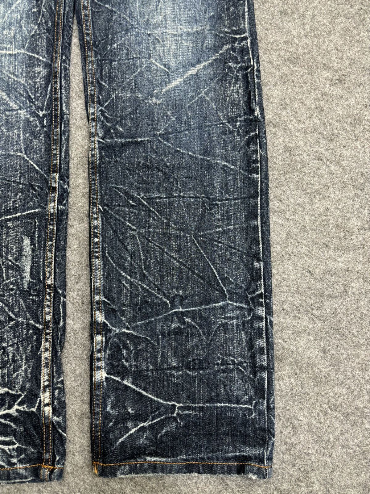 Japanese Brand 💥Double Waist💥Insane Japan Style Nylaus Distressd Denim F514 Size US 32 / EU 48 - 8 Thumbnail
