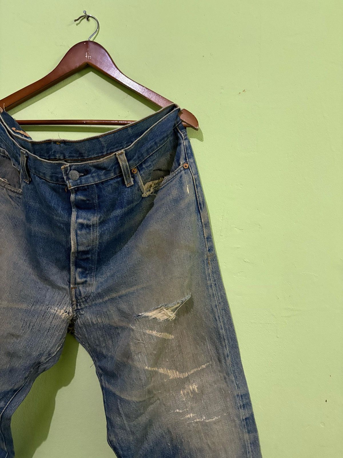 Levi's × Levi's Vintage Clothing Vintage 501 Levis Distressed Denim Pant Size US 38 / EU 54 - 4 Thumbnail