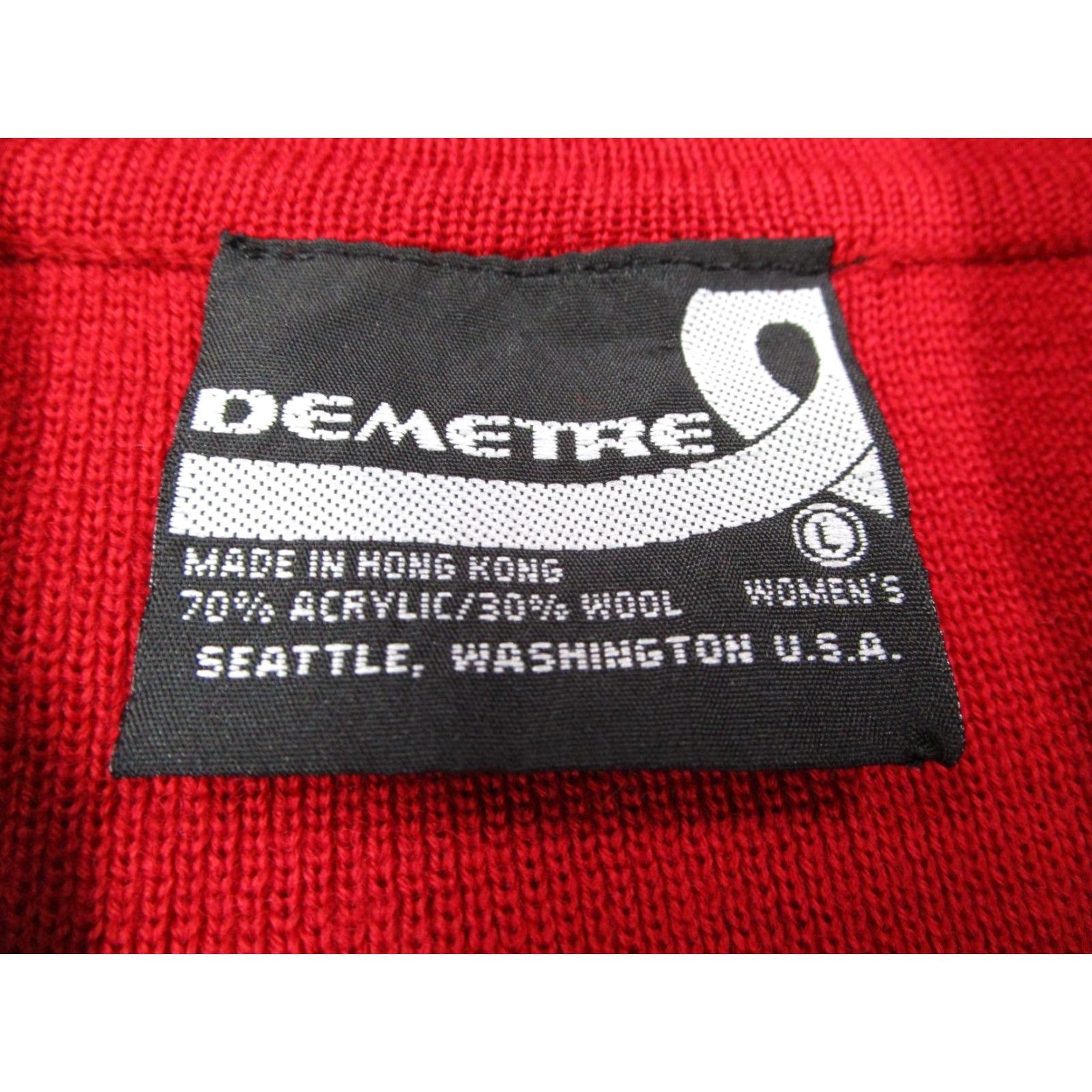 Vintage VINTAGE Demetre Cardigan Sweater Women L Red Wool Blend Full Zip 80s Ski Bohemian Retro Logo Sleeve Pattern Solid Red Womens L Size L / US 10 / IT 46 - 2 Thumbnail