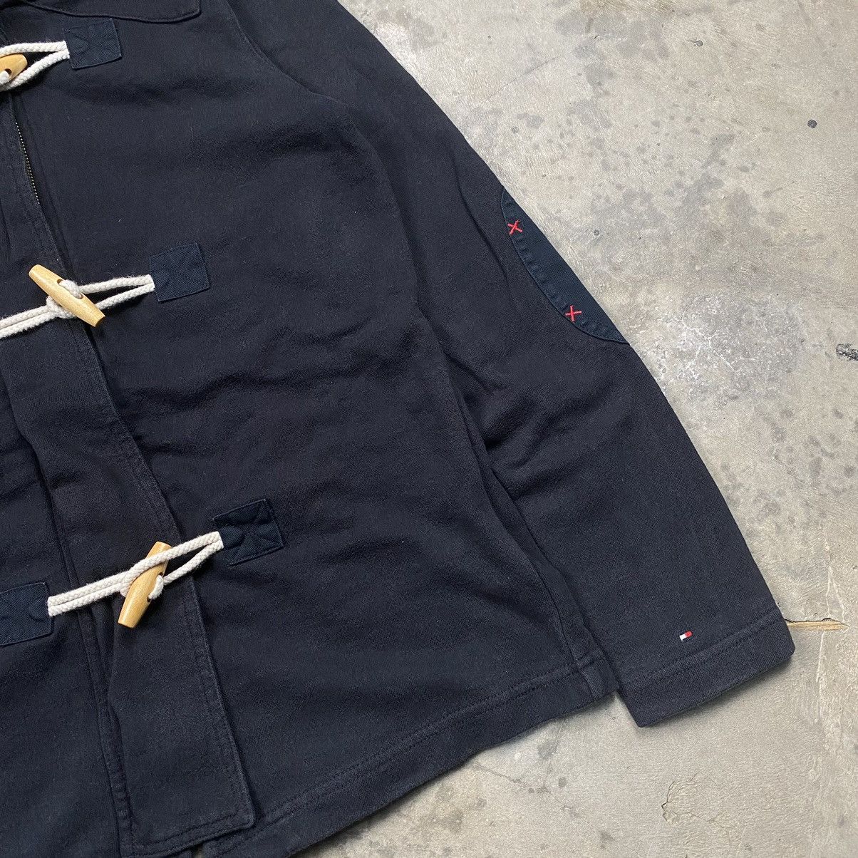 Designer × Tommy Hilfiger Hilfiger Button Trench Coat Sweater Jacket Size S / US 4 / IT 40 - 3 Thumbnail