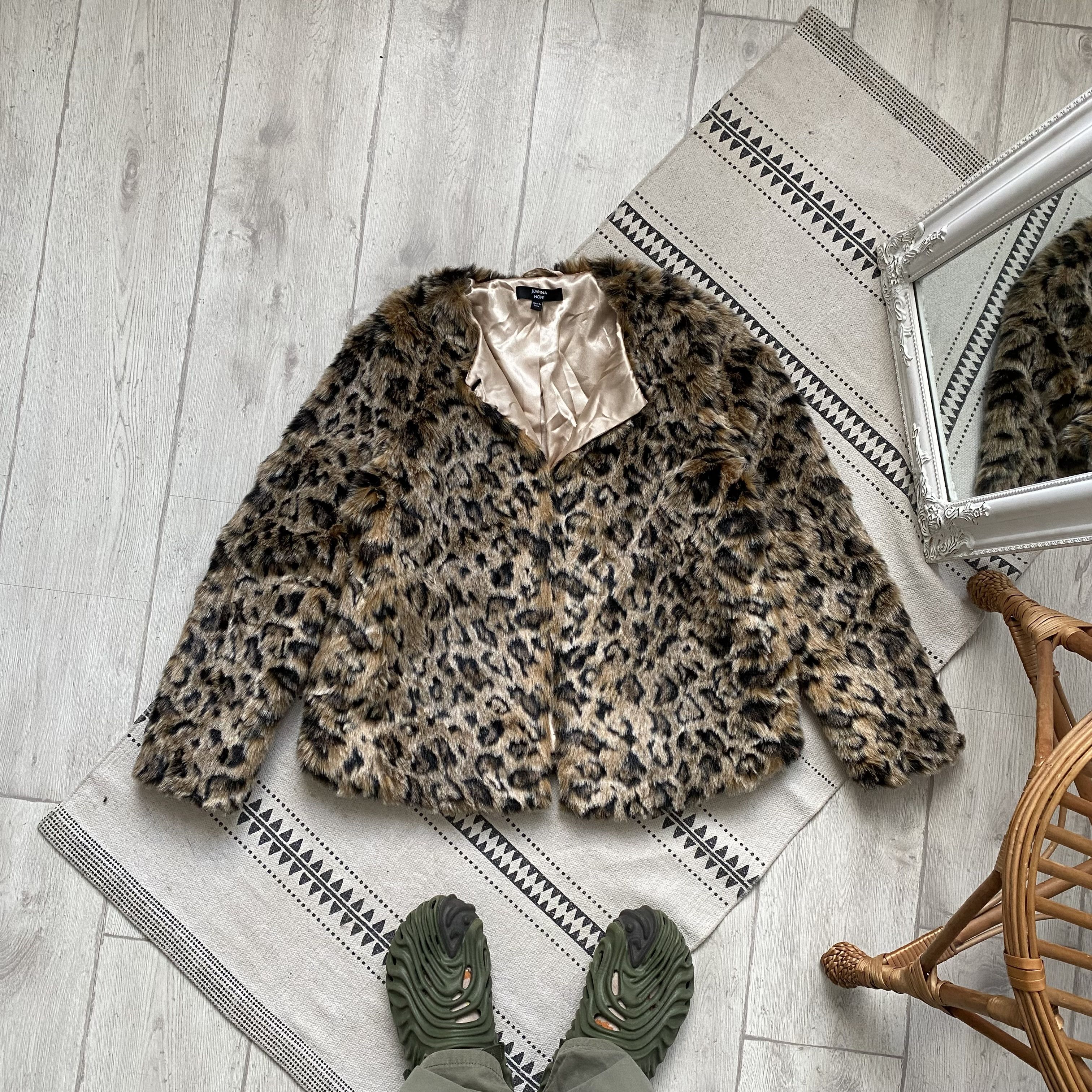 If Six Was Nine Vintage 00s Leopard print Faux Fur Jacket Avant-garde Size M / US 6-8 / IT 42-44 - 1 Thumbnail