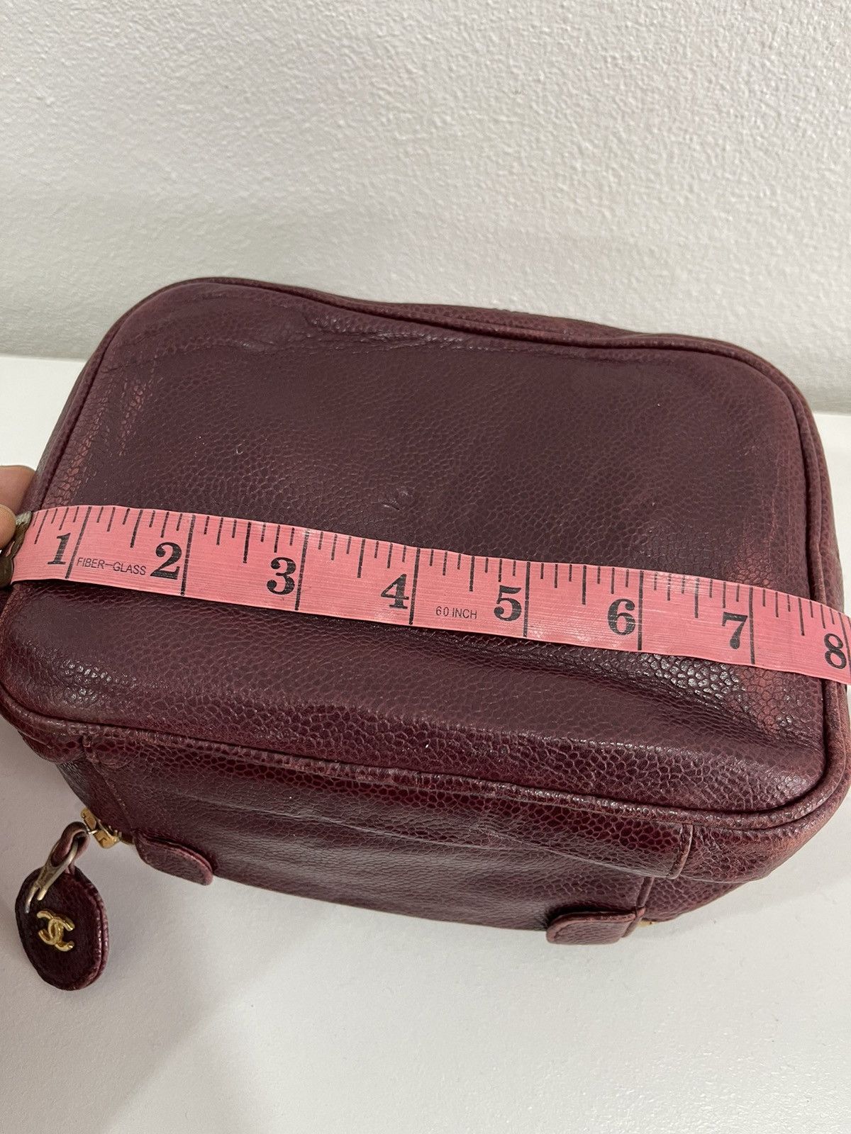 Chanel VINTAGE CHANEL CAVIAR LEATHER CASE COSMETIC BAG Size ONE SIZE - 19 Thumbnail