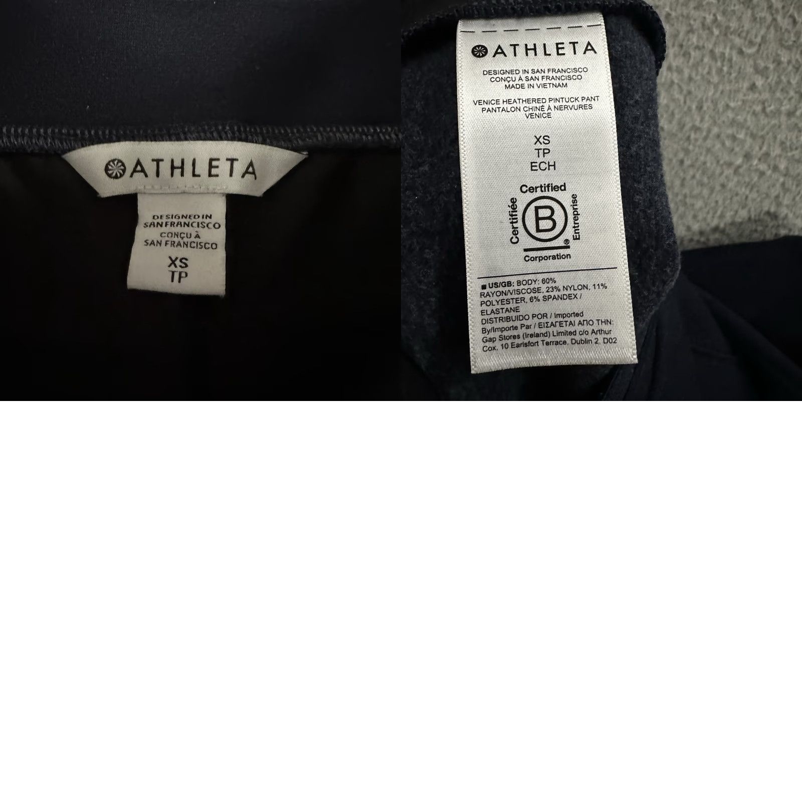 Athleta Athleta Womens Pants Blue XS Venice Pintuck High Rise Pull On Rayon Nylon Blend Size 26" / US 2 / IT 38 - 10 Thumbnail