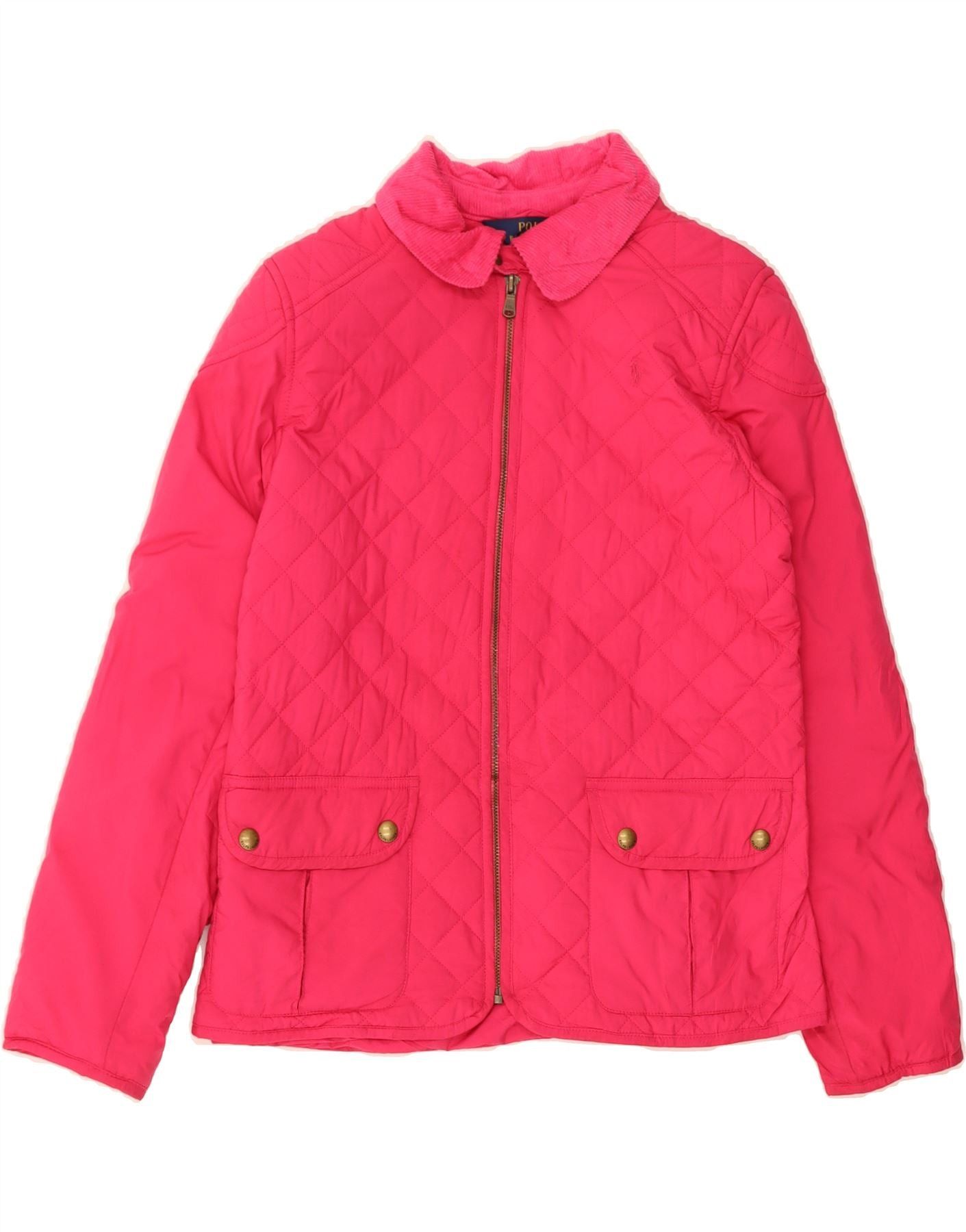 Polo Ralph Lauren Girls Quilted Jacket 15-16 Years XL Pink Polyester Size XL / US 12-14 / IT 48-50 - 1 Thumbnail