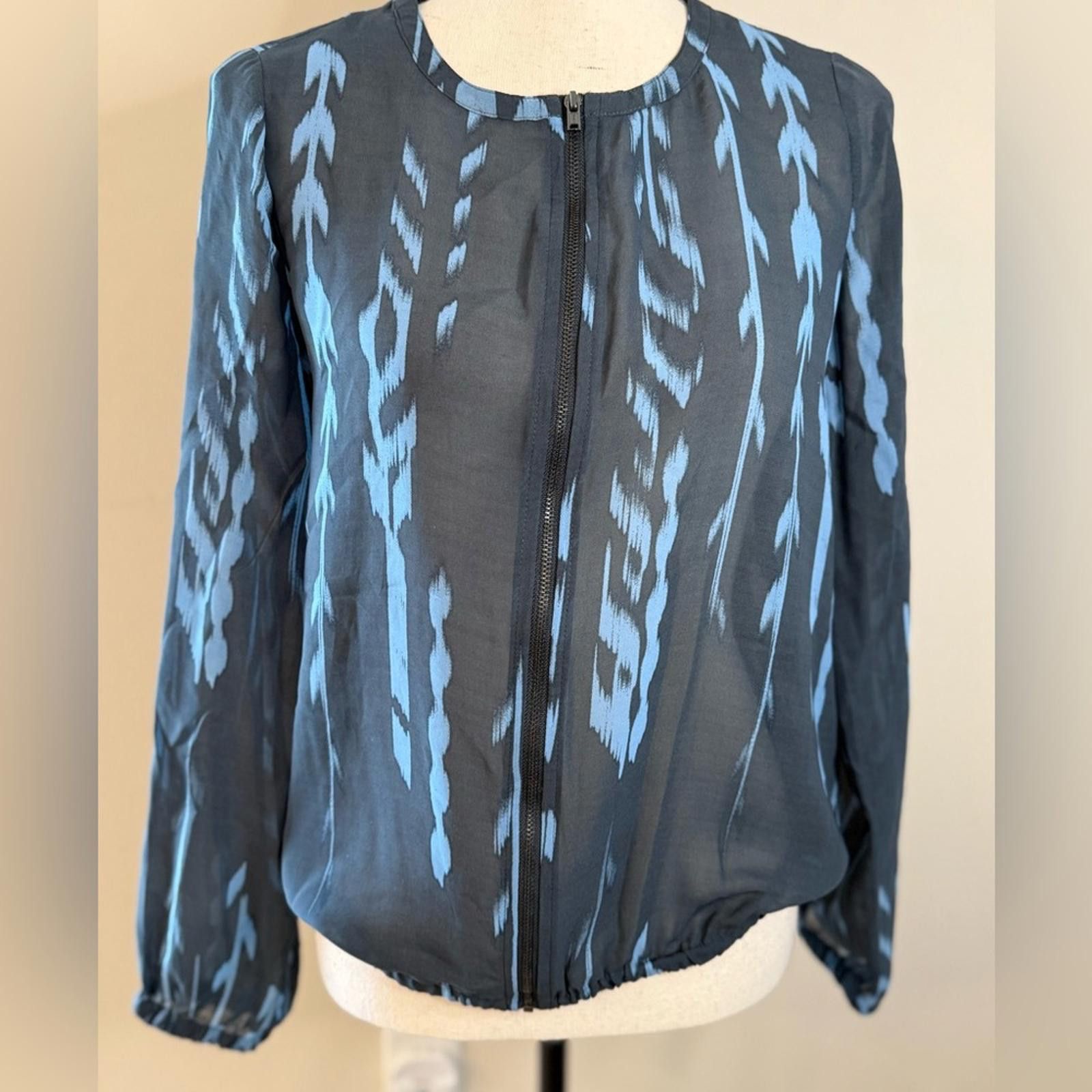 Other ruff hewn GREY zippered jacket navy & light blue floral XS Size XS / US 0-2 / IT 36-38 - 1 Thumbnail