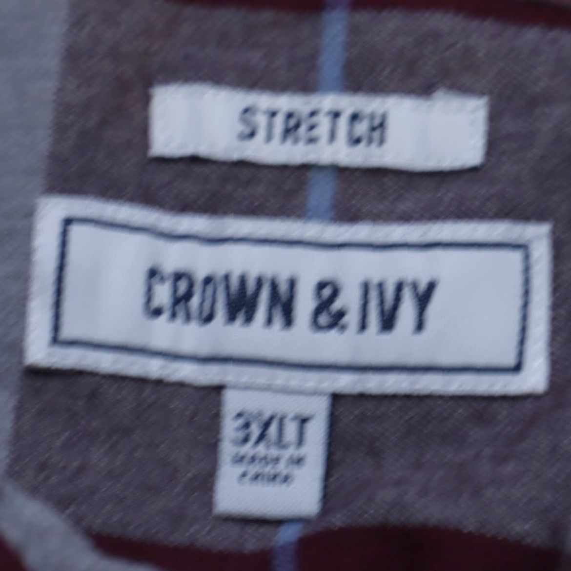 Vintage Crown & Ivy Crown Stretch Flannel Tall Stretch Cotton Plaid Shirt Red Men's 3XL (Shirt) Size US XXL / EU 58 / 5 - 5 Thumbnail
