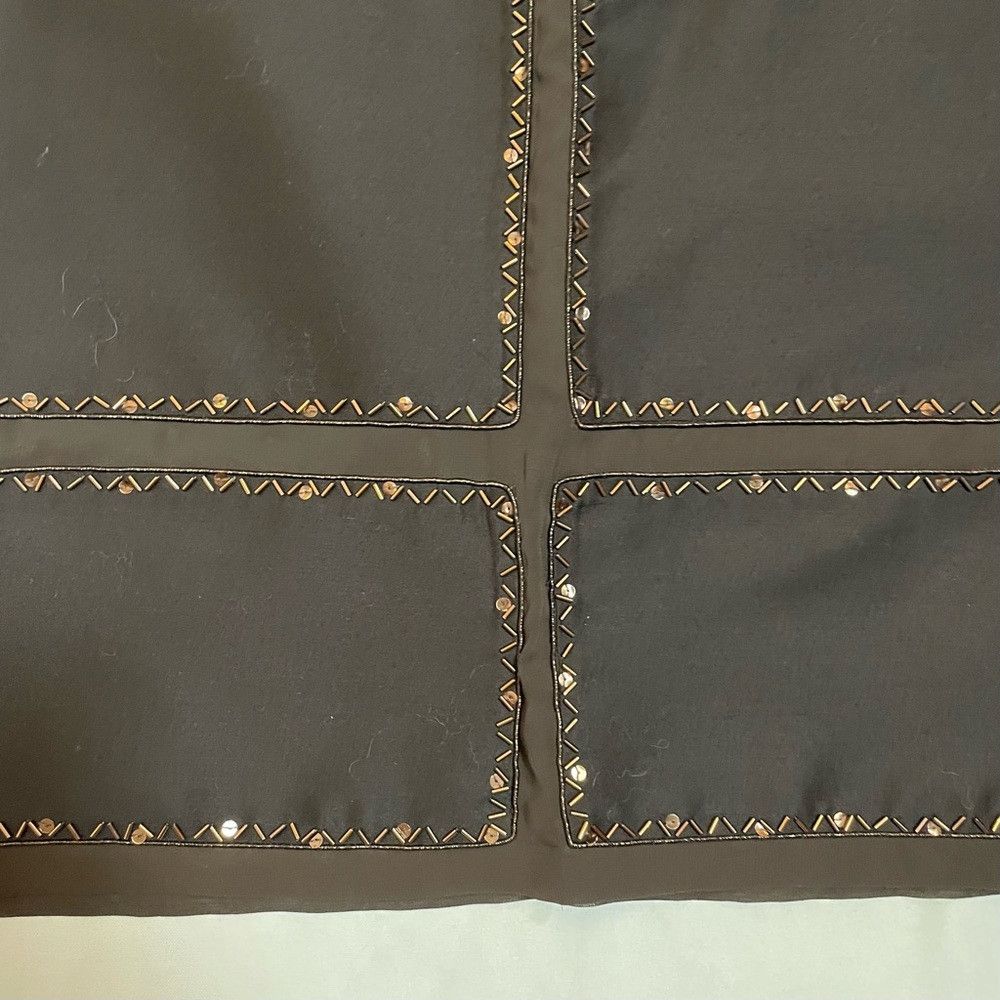Magaschoni NWT New $260 Magaschoni Wool Silk Beaded Mahogany Skirt Siz Size 34" / US 12 / IT 48 - 6 Thumbnail