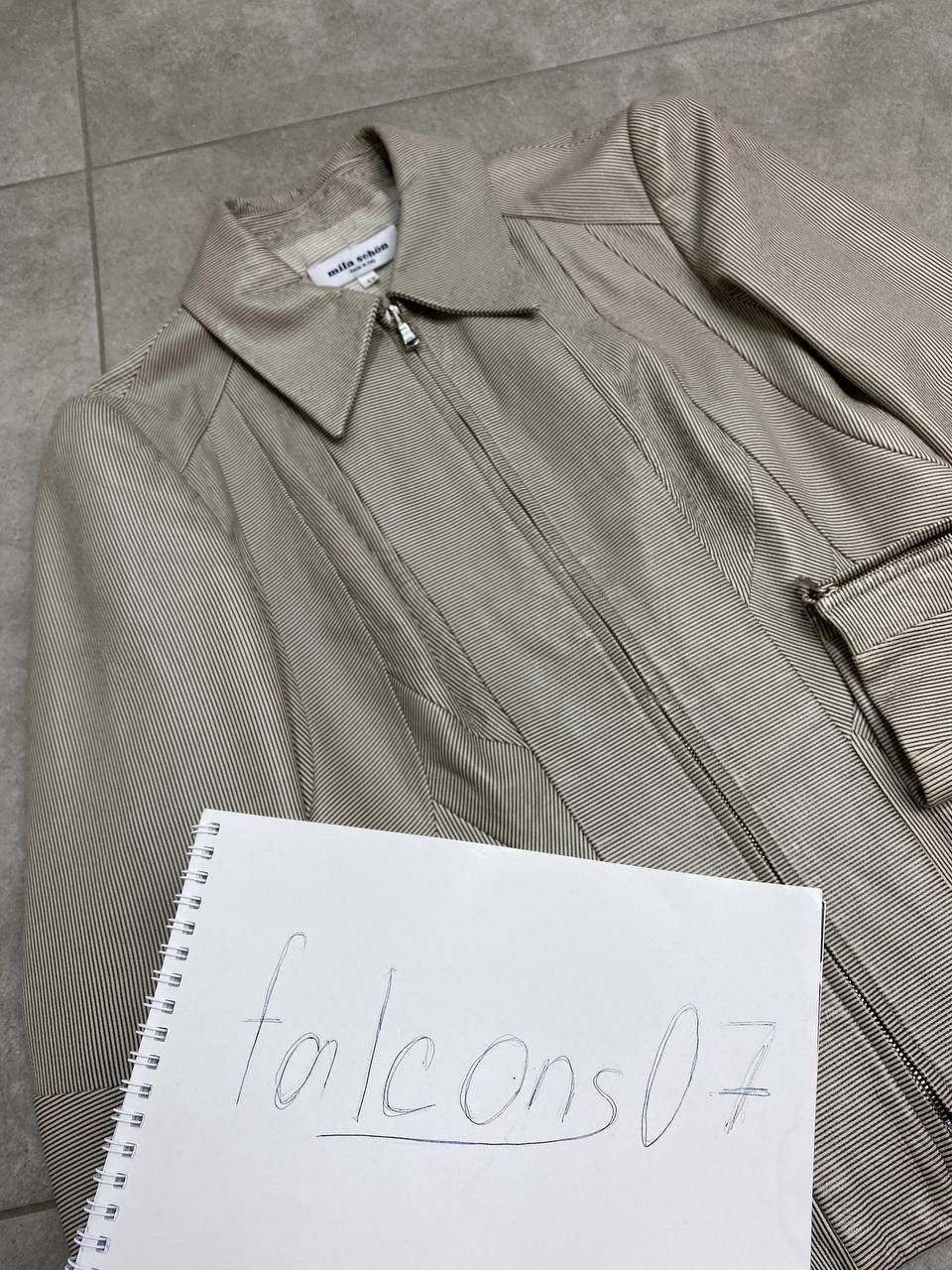 Mila Schon Mila Schon Real Sheepskin Striped Leather Jacket Size M / US 6-8 / IT 42-44 - 2 Thumbnail