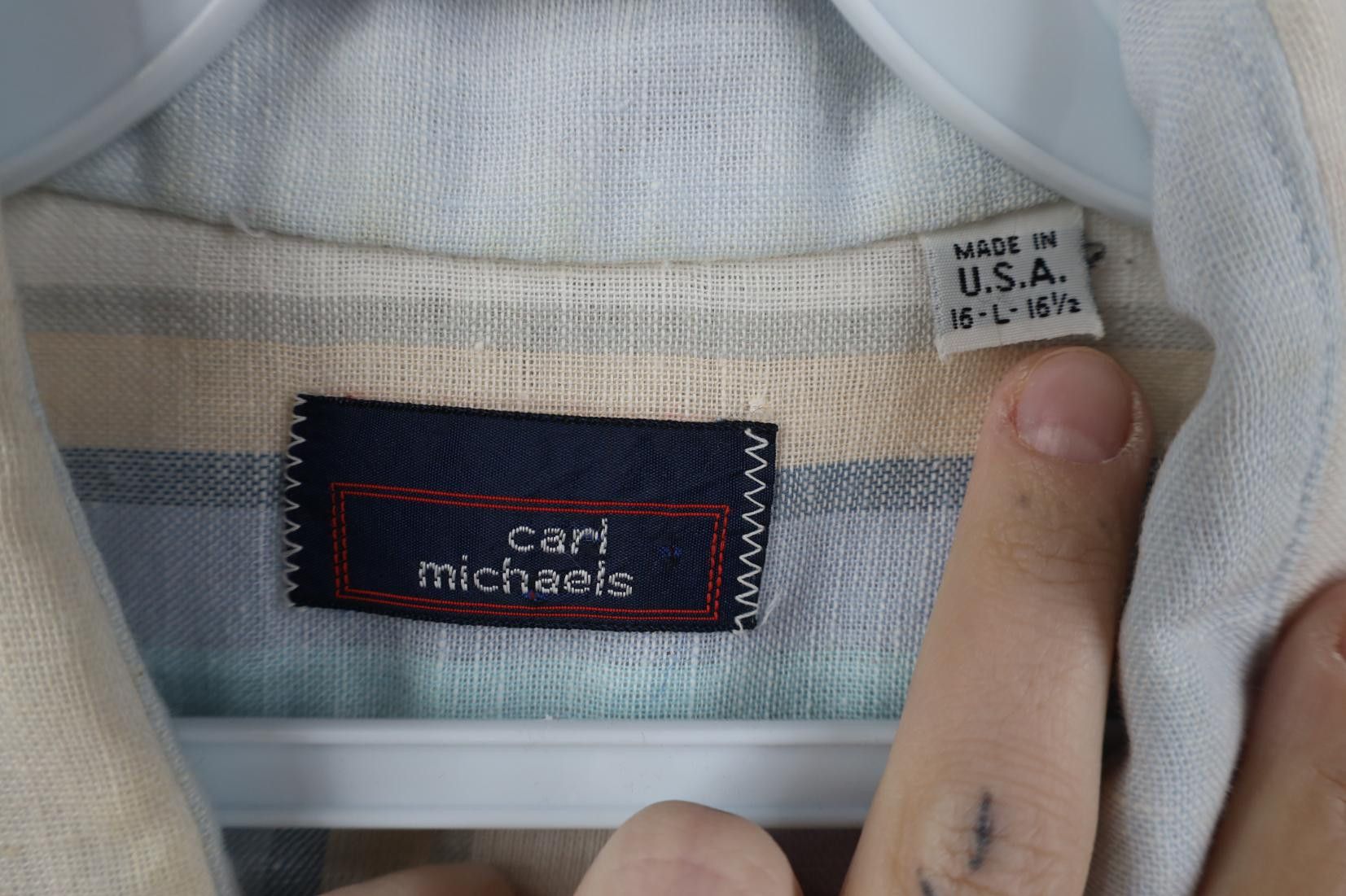 Vintage Vintage 70s Streetwear Knit Pastel Striped Button Shirt USA Size US L / EU 52-54 / 3 - 10 Thumbnail