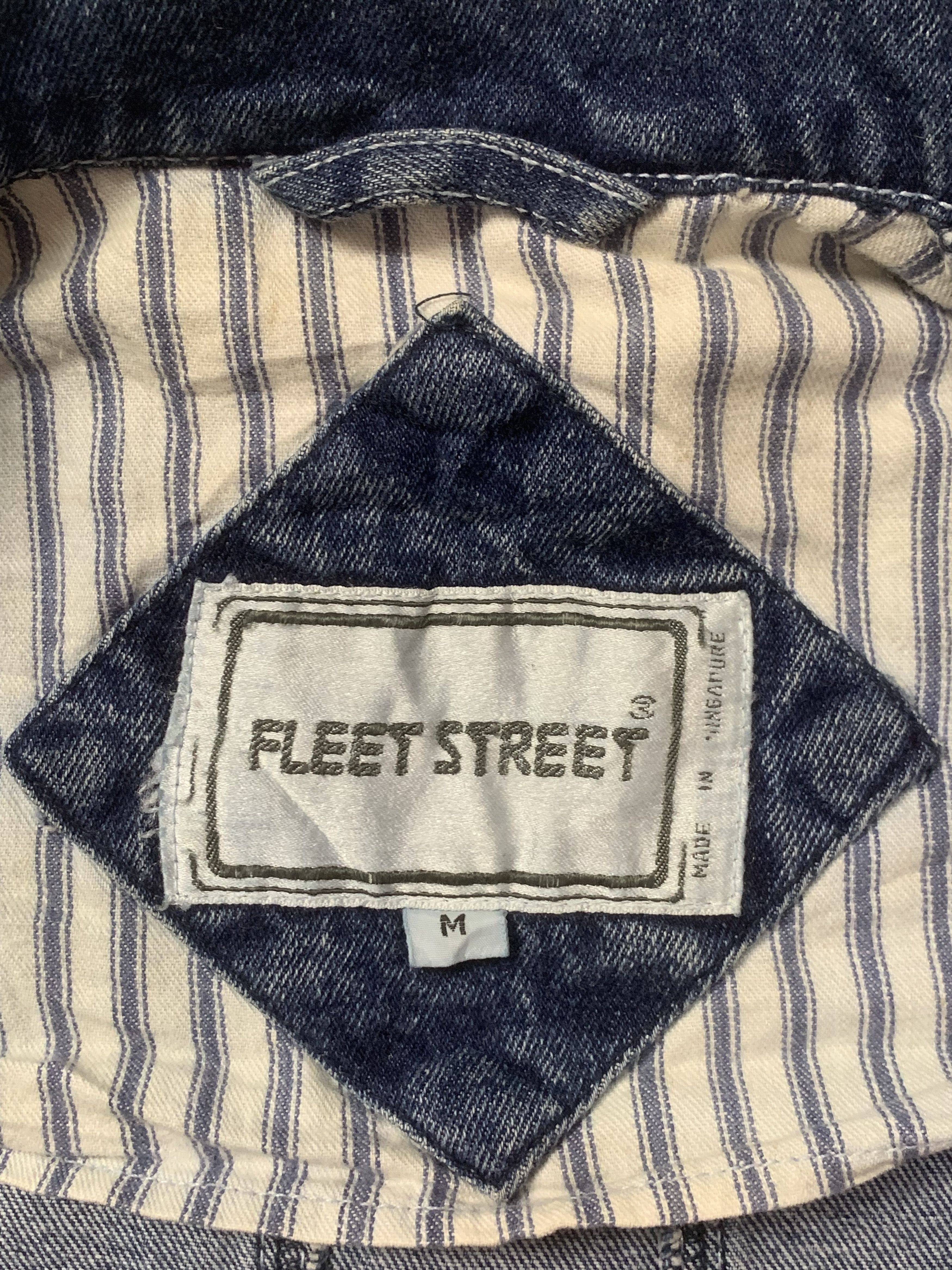 Japanese Brand Rare Design Vintage Fleetstreet Denim Jackets Size M / US 6-8 / IT 42-44 - 4 Thumbnail
