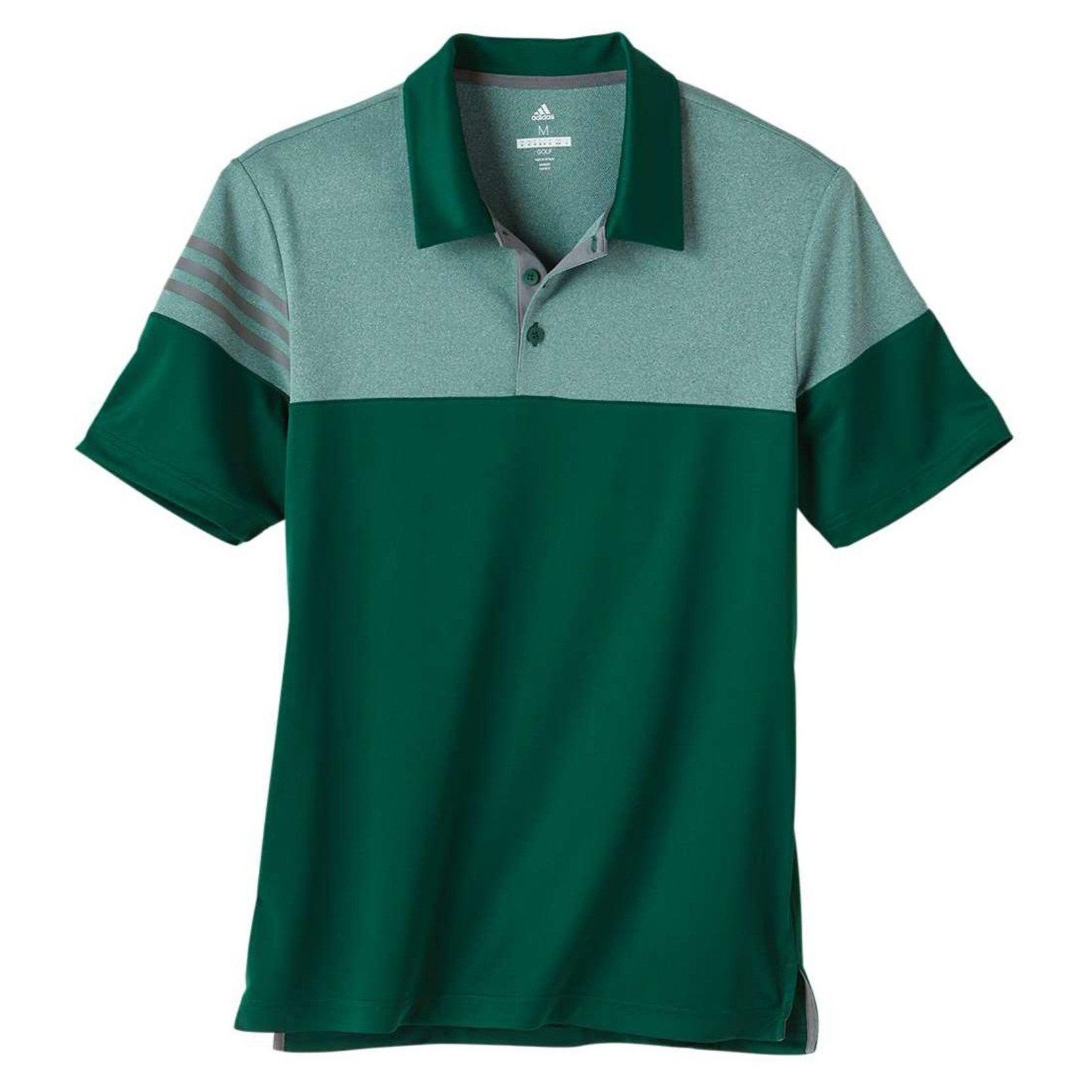Adidas Adidas Golf Heathered 3Stripe Colorblocked Polo New Medium Size US M / EU 48-50 / 2 - 1 Thumbnail