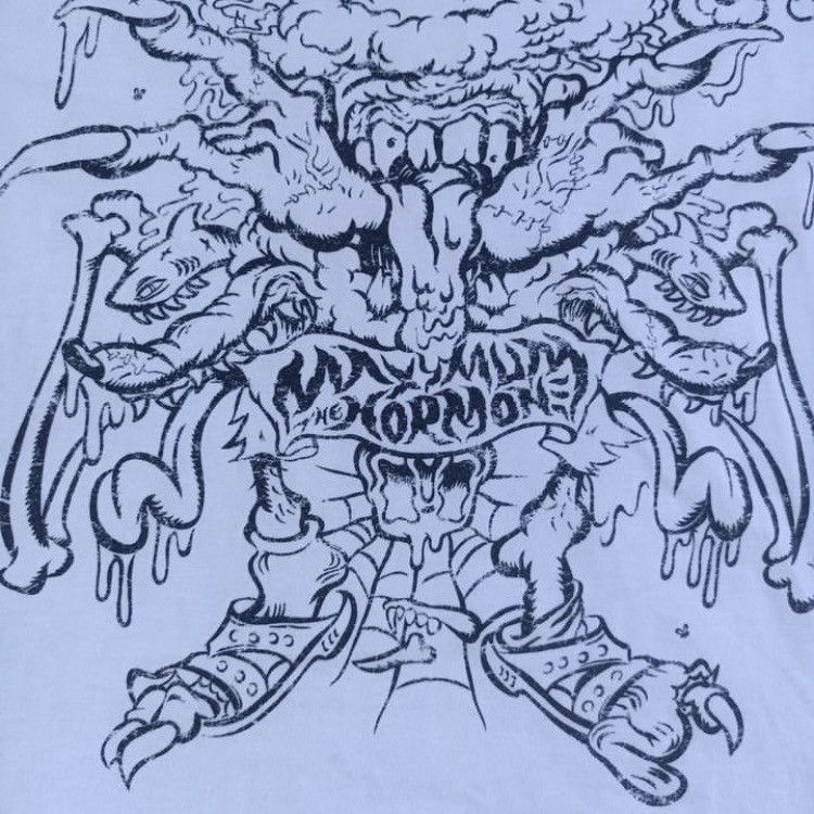 image of Band Tees x Rock T Shirt Maximum The Hormone Japanese Band in White, Men's (Size Large)