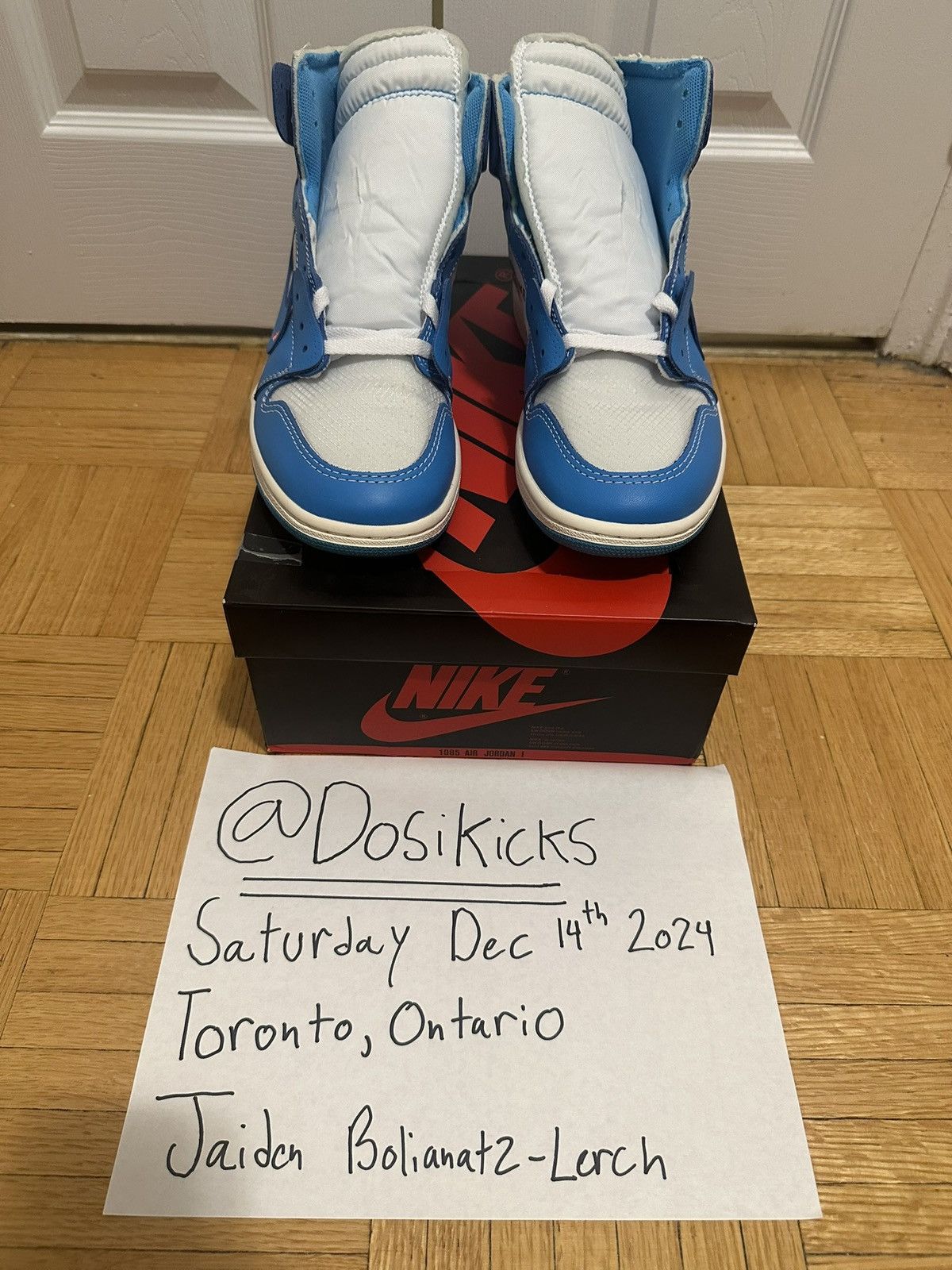 Jordan Brand × Off-White Jordan 1 OFF-White UNC Size 9 Size US 9 / EU 42 - 10 Thumbnail
