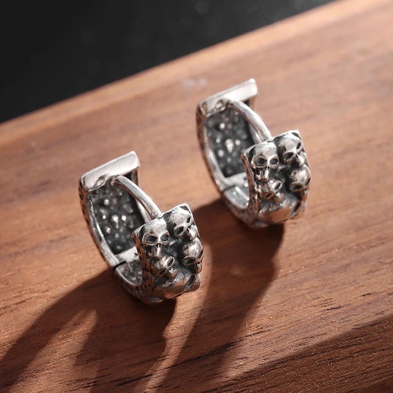 Jewelry × Vintage Gothic Skull Ghost Head Errings Size ONE SIZE - 2 Thumbnail