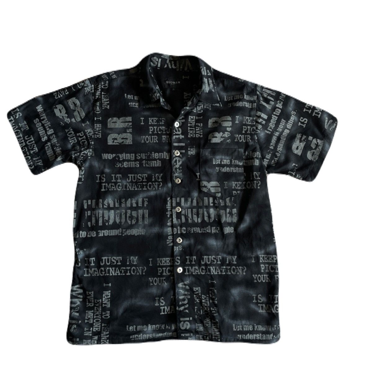 If Six Was Nine 2000s Japanese archive Vkei All-Over Poem Shirts Gyaruo Y2K Size US M / EU 48-50 / 2 - 2 Thumbnail
