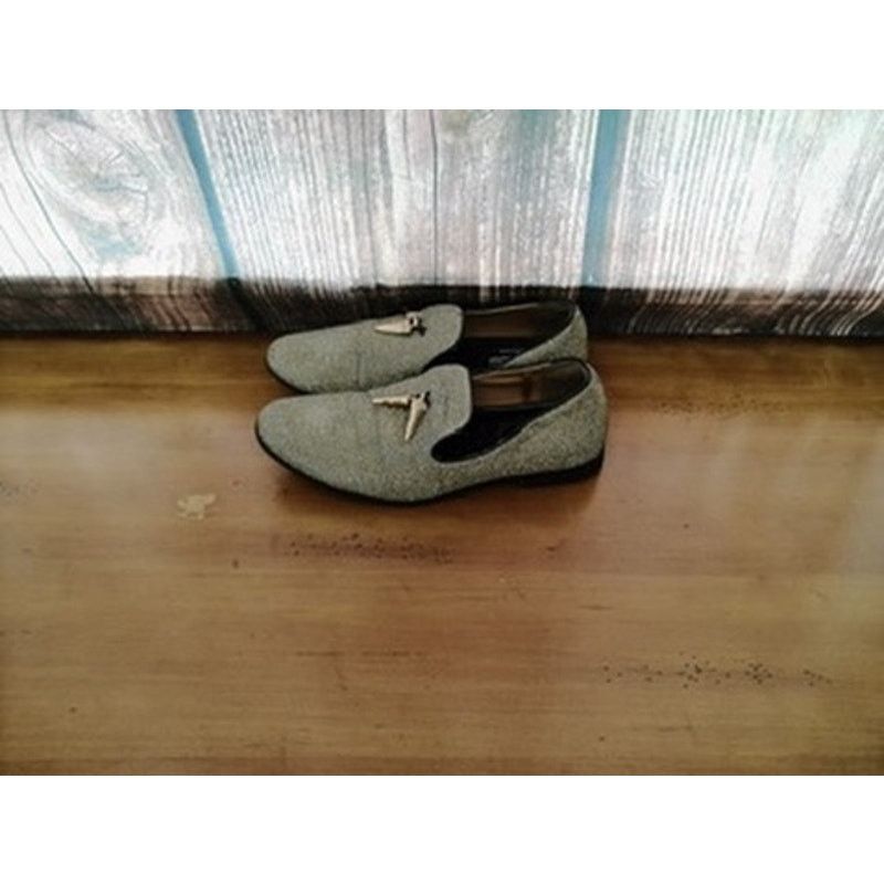 Giorgio Brutini Giorgio Brutini Men's Silver Glitter Loafers Slip-On 8M Size US 8 / EU 41 - 3 Thumbnail