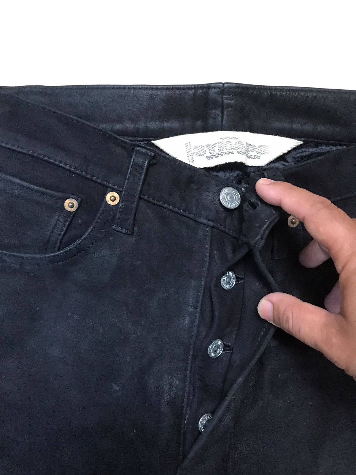 Japanese Brand × Leather SYNAPS Work Leather Pant Size US 26 / EU 42 - 3 Thumbnail