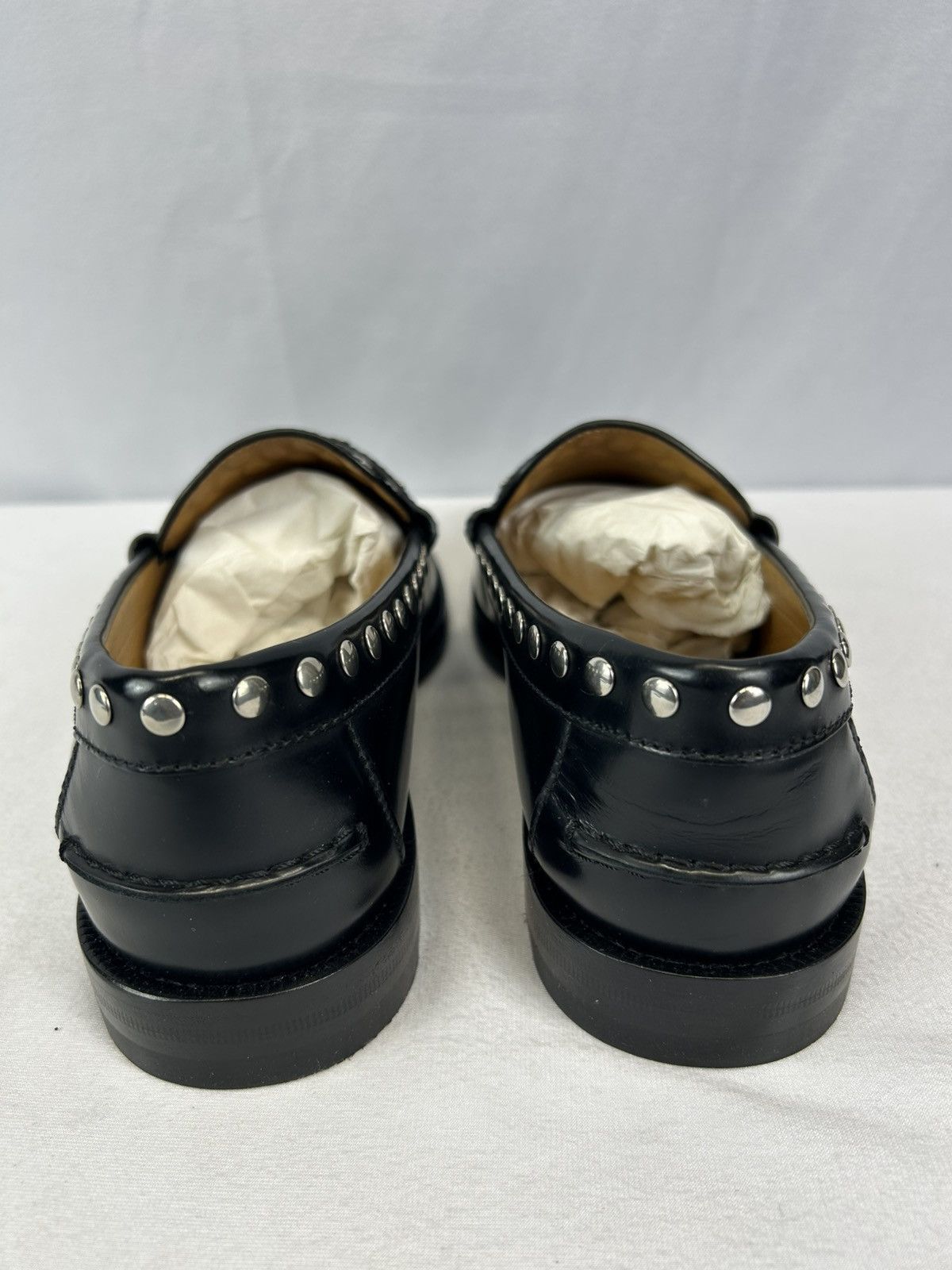 Gucci GUCCI Studded Interlocking G Leather Loafers Size US 8 / EU 41 - 8 Thumbnail