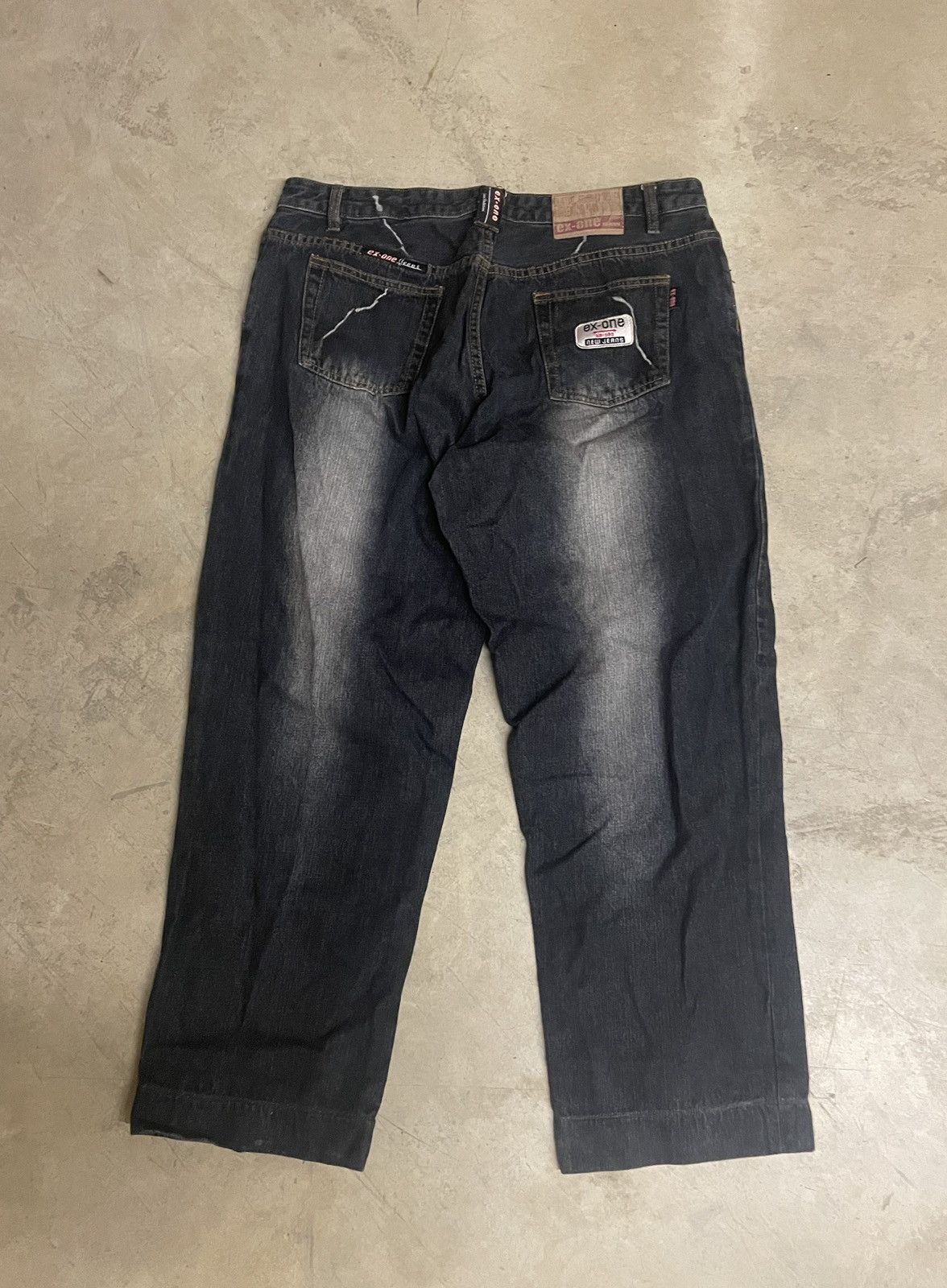 Japanese Brand Vintage 2000s EX-ONE Denim Jeans Size US 36 / EU 52 - 2 Thumbnail